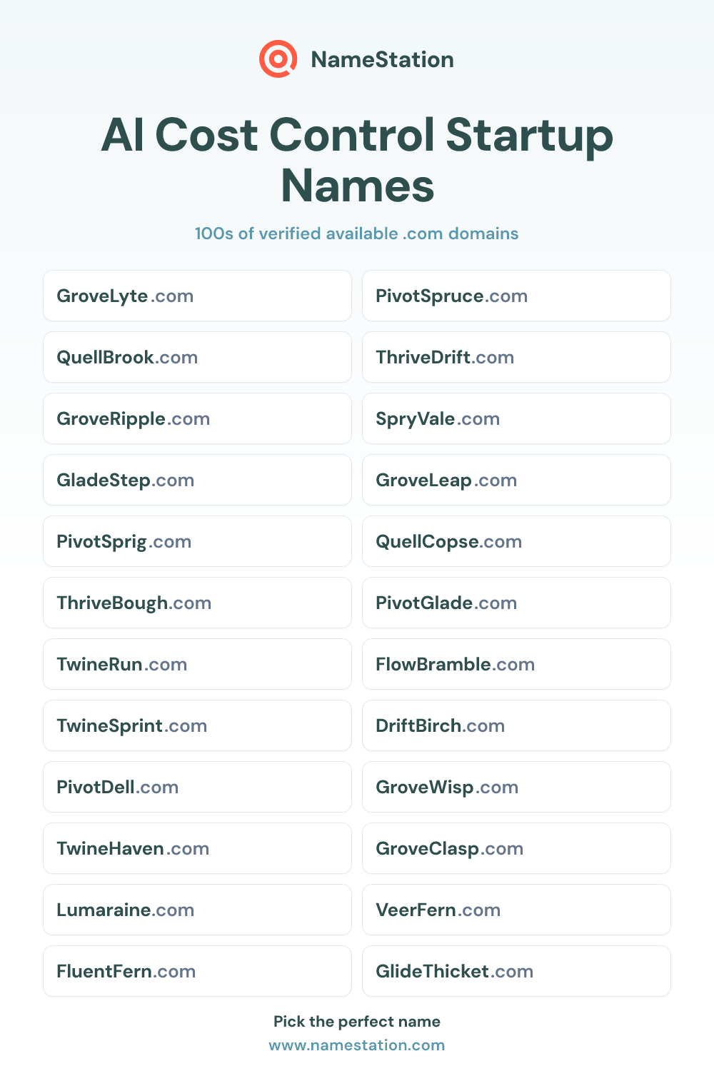 AI Cost Control Startup Names