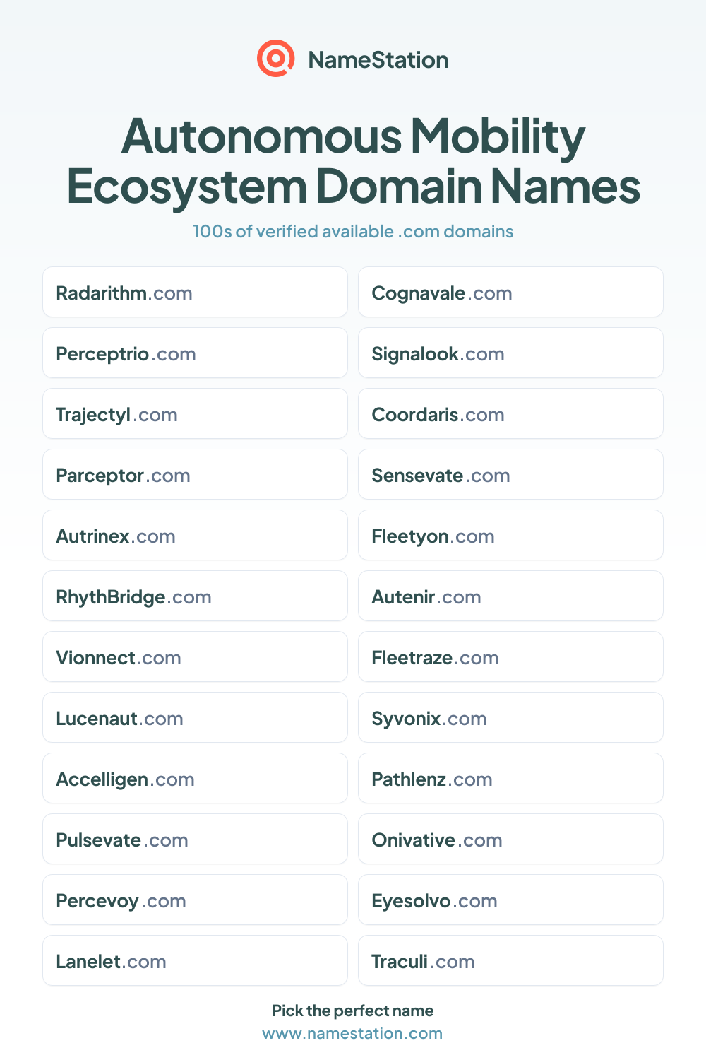 Autonomous Mobility Ecosystem Domain Names