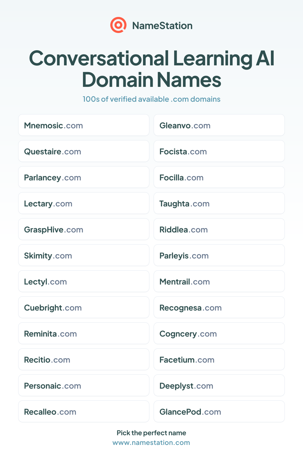 Conversational Learning AI Domain Names