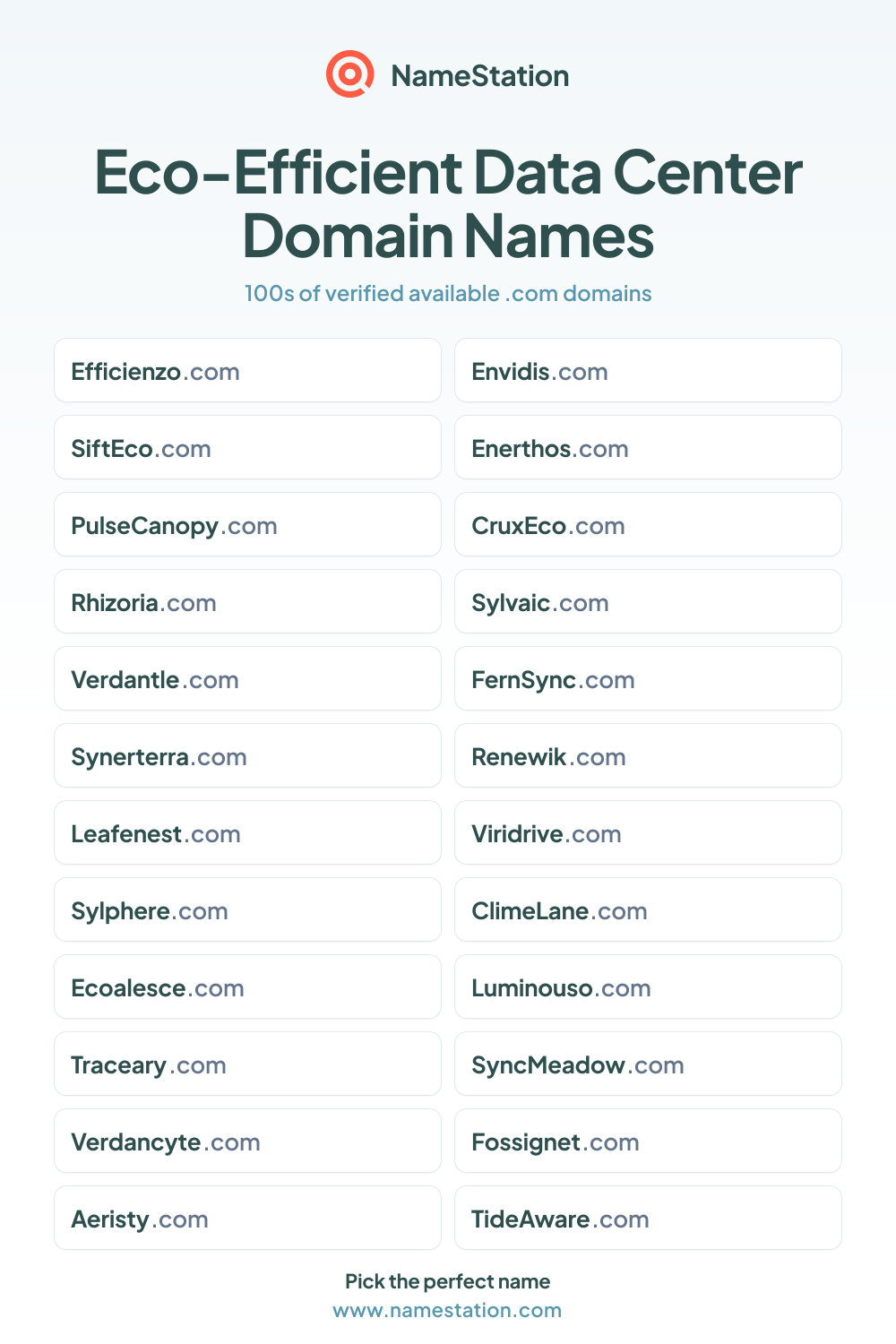 Eco-Efficient Data Center Domain Names