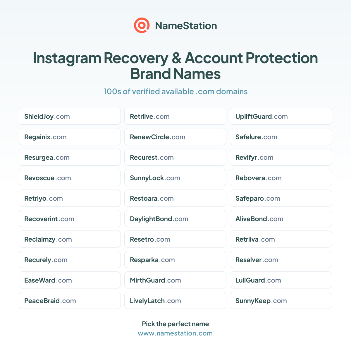 Instagram Recovery & Account Protection Brand Names - Available Domain ...
