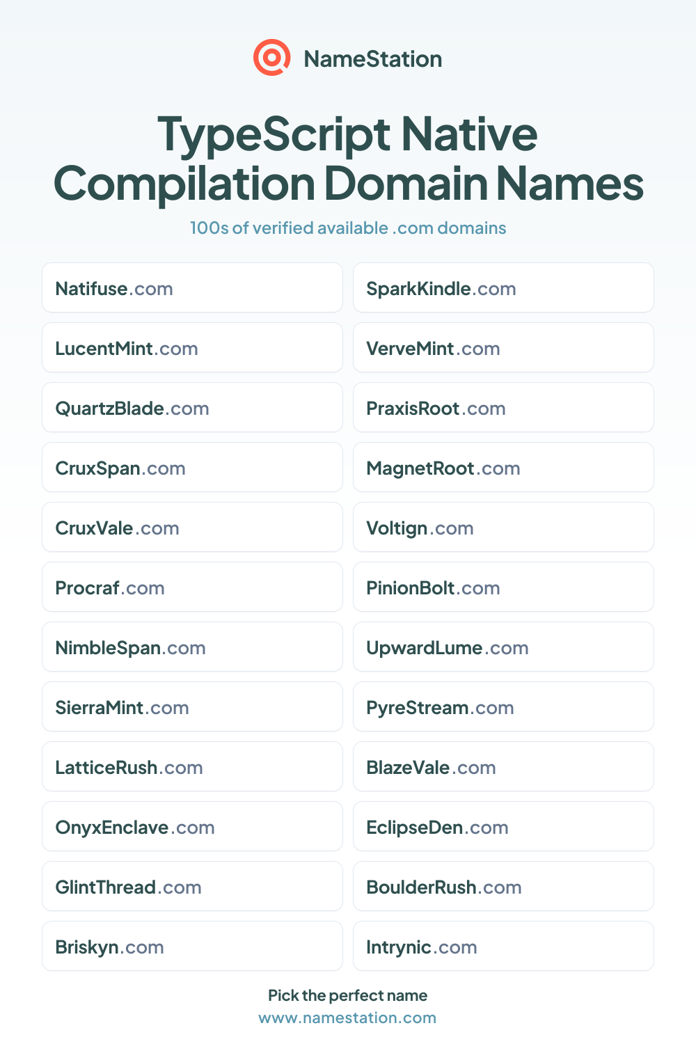 TypeScript Native Compilation Domain Names