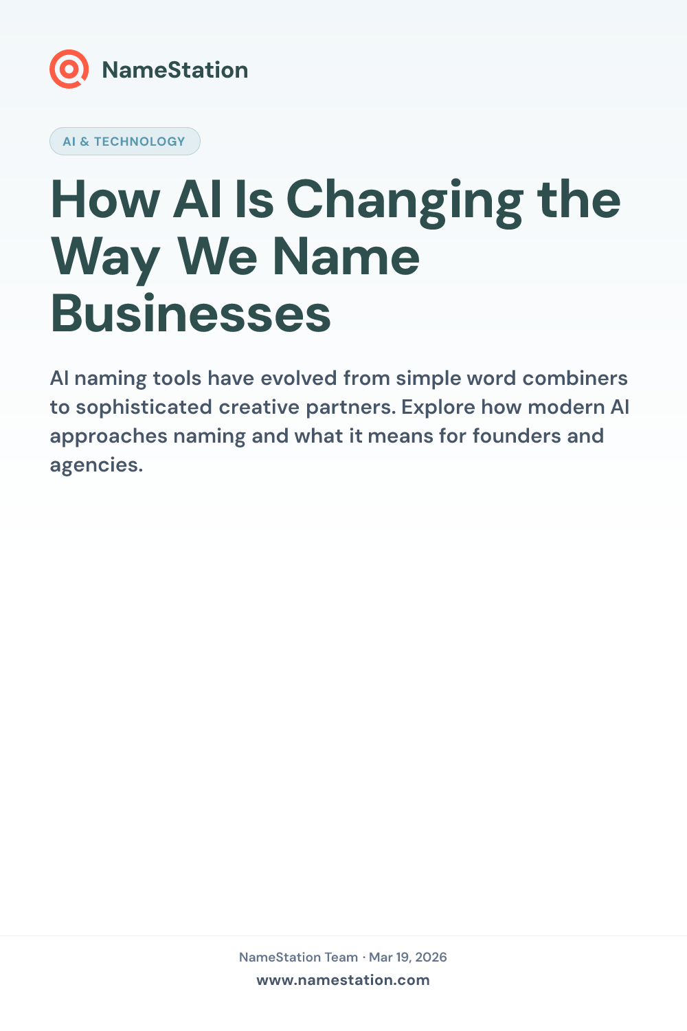 How AI Is Changing the Way We Name Businesses