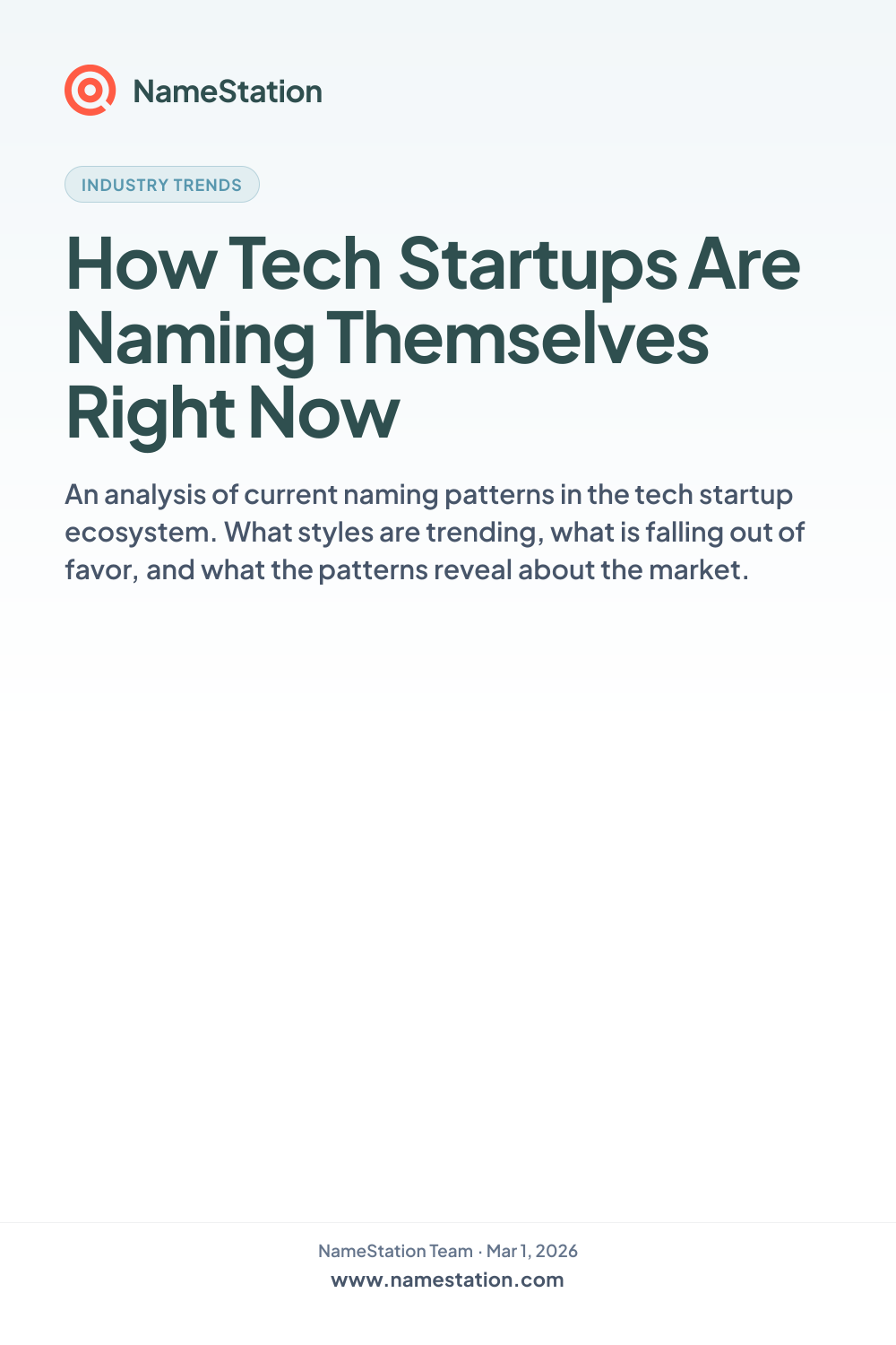 How Tech Startups Are Naming Themselves Right Now
