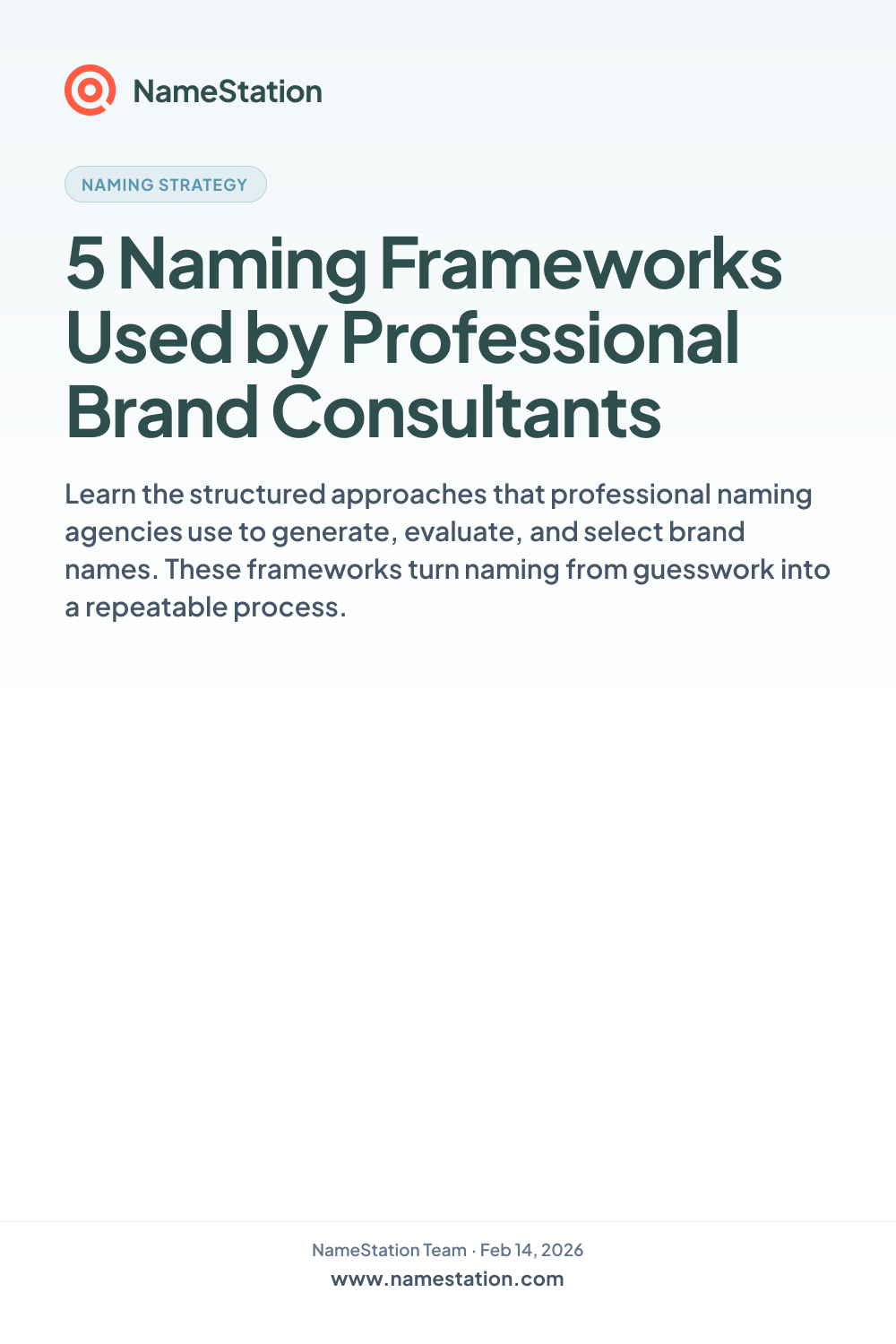5 Naming Frameworks Used by Professional Brand Consultants | NameStation