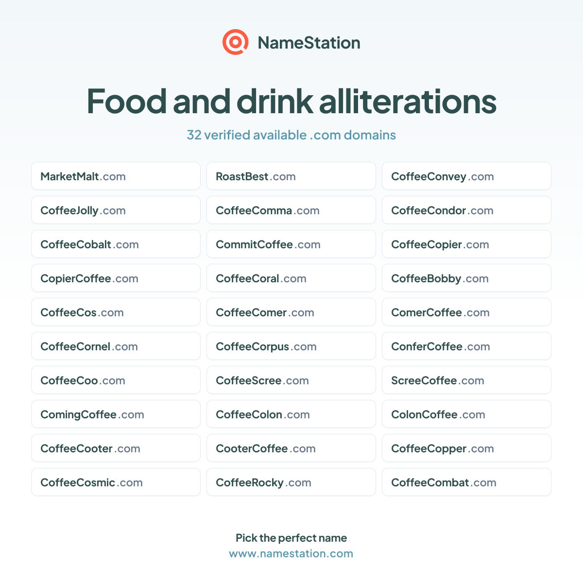 Food and drink alliterations