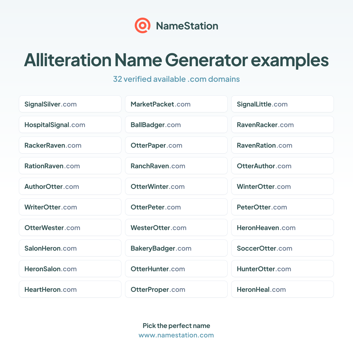 45 Alliteration Name Generator examples