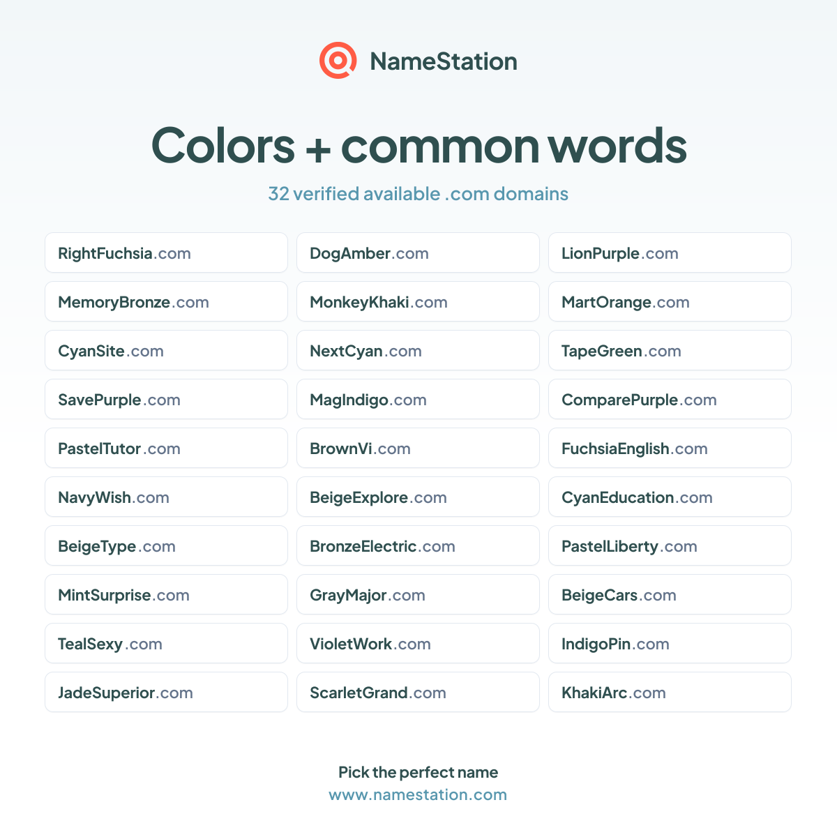 Colors + common words