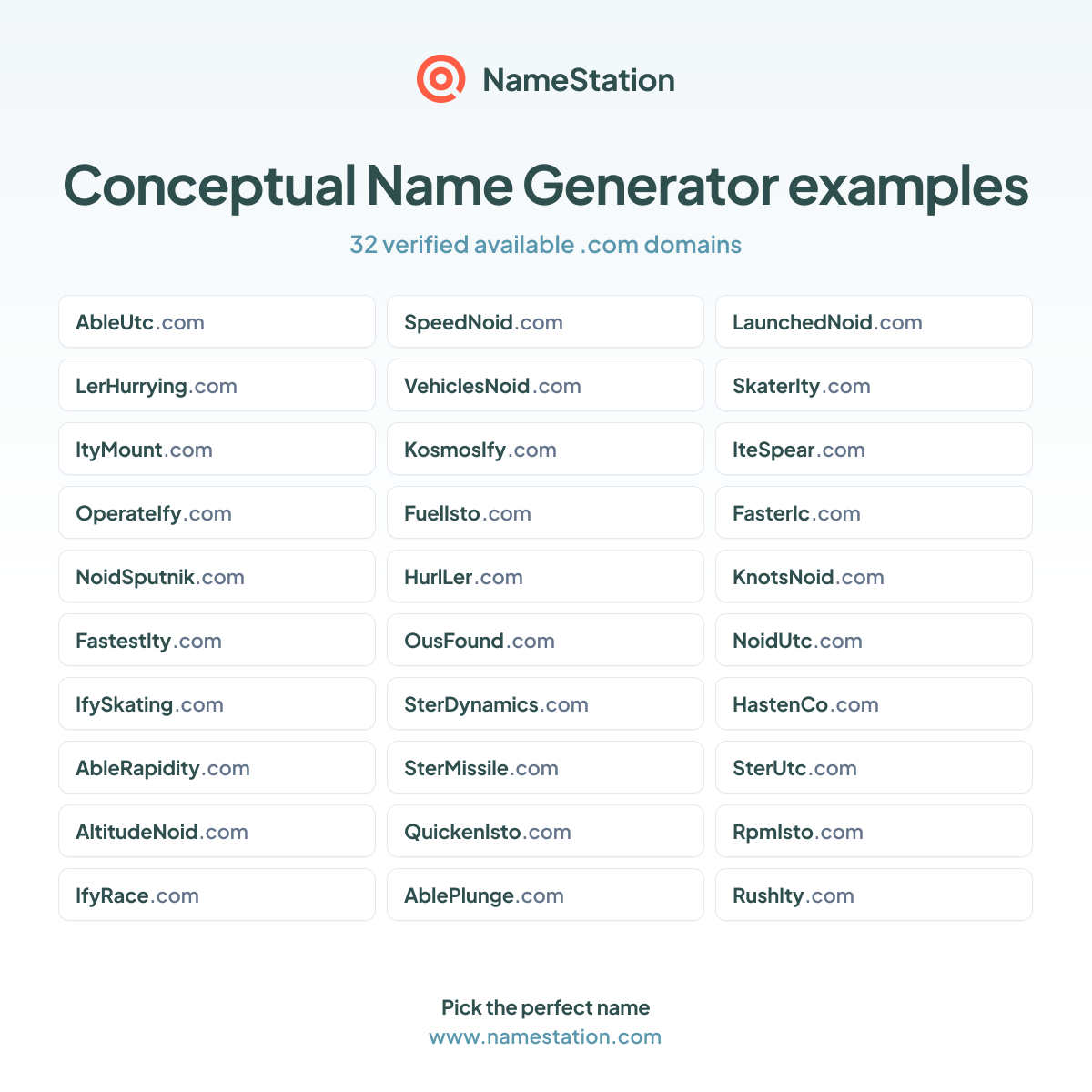 45 Conceptual Name Generator examples