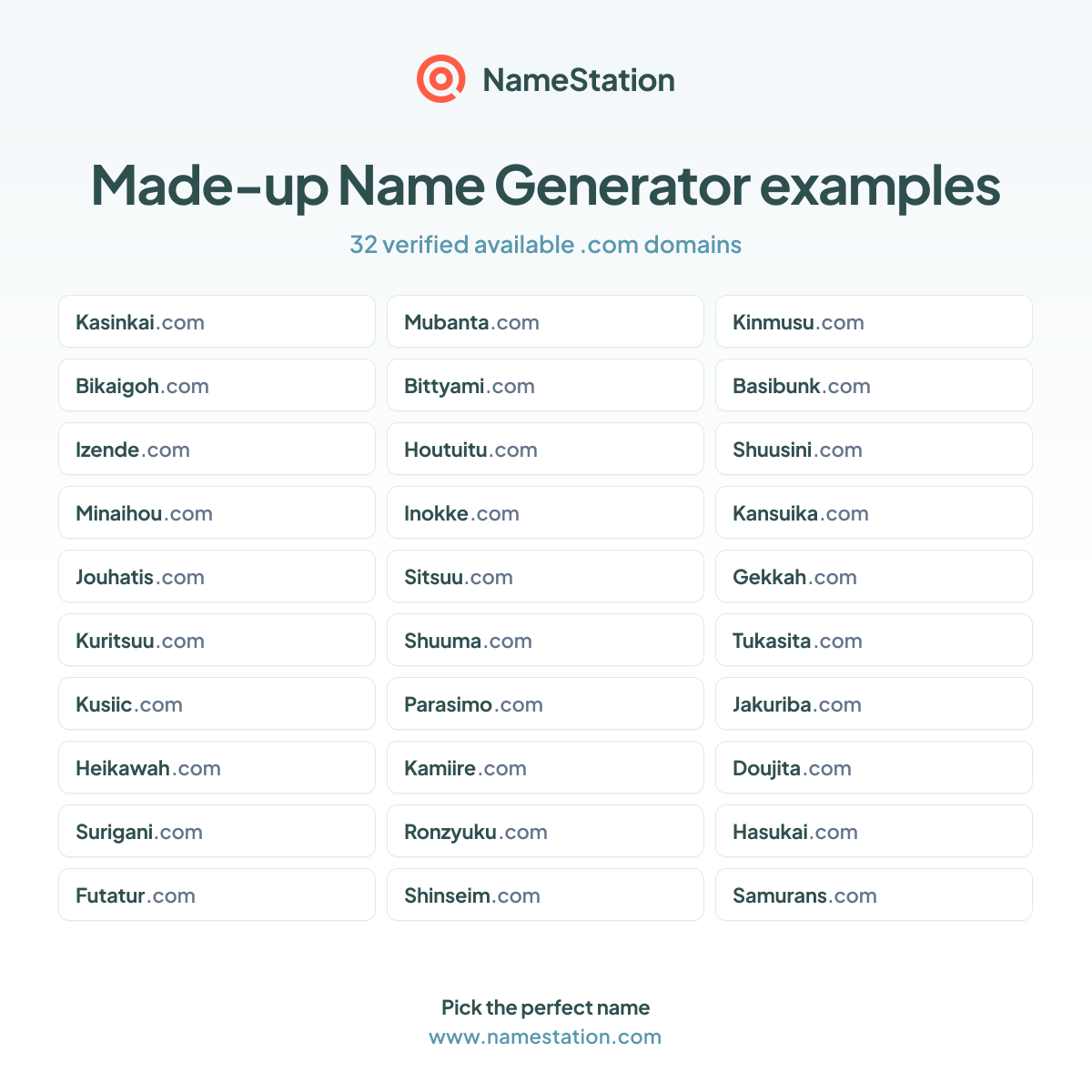45 Made-up Name Generator examples