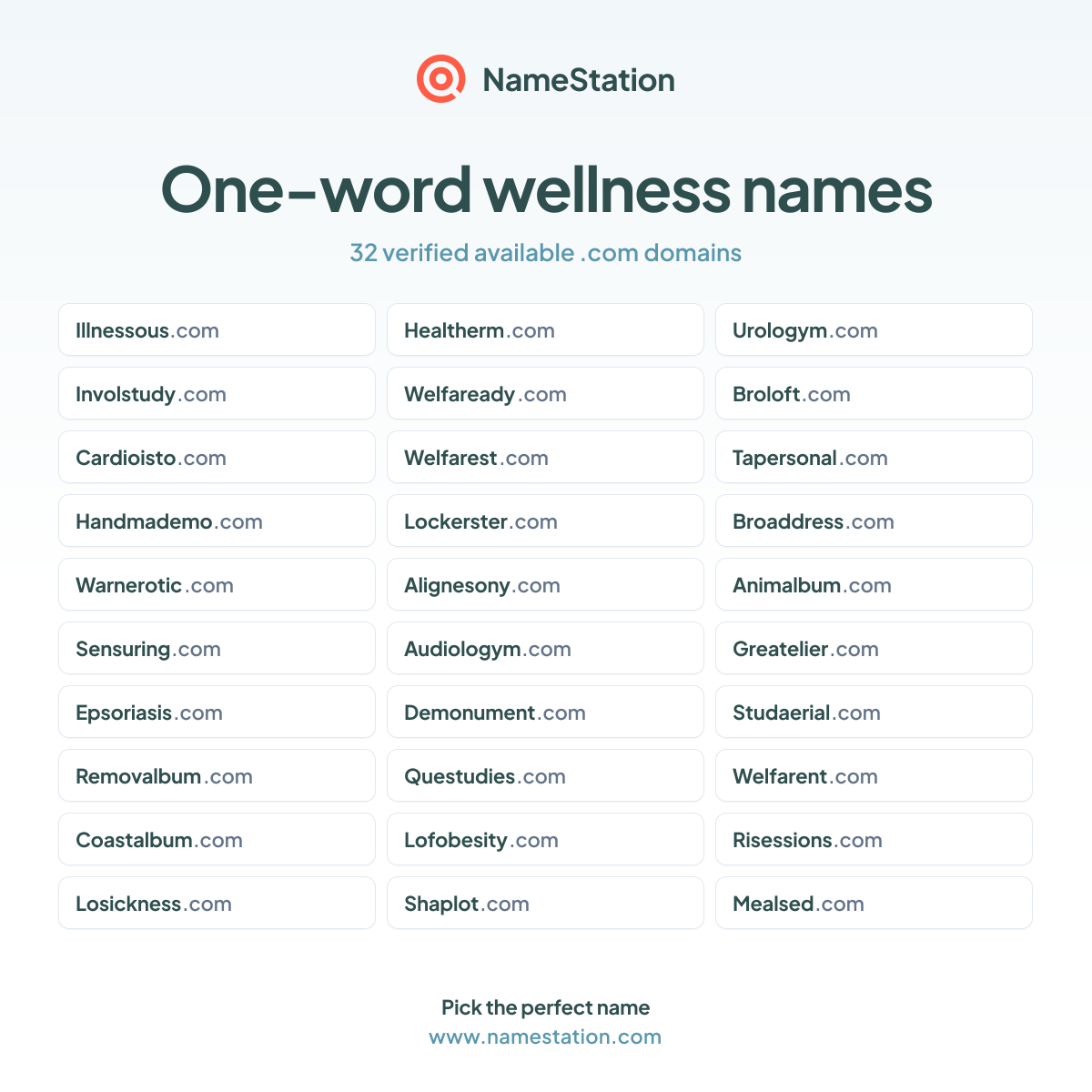 One-word wellness names