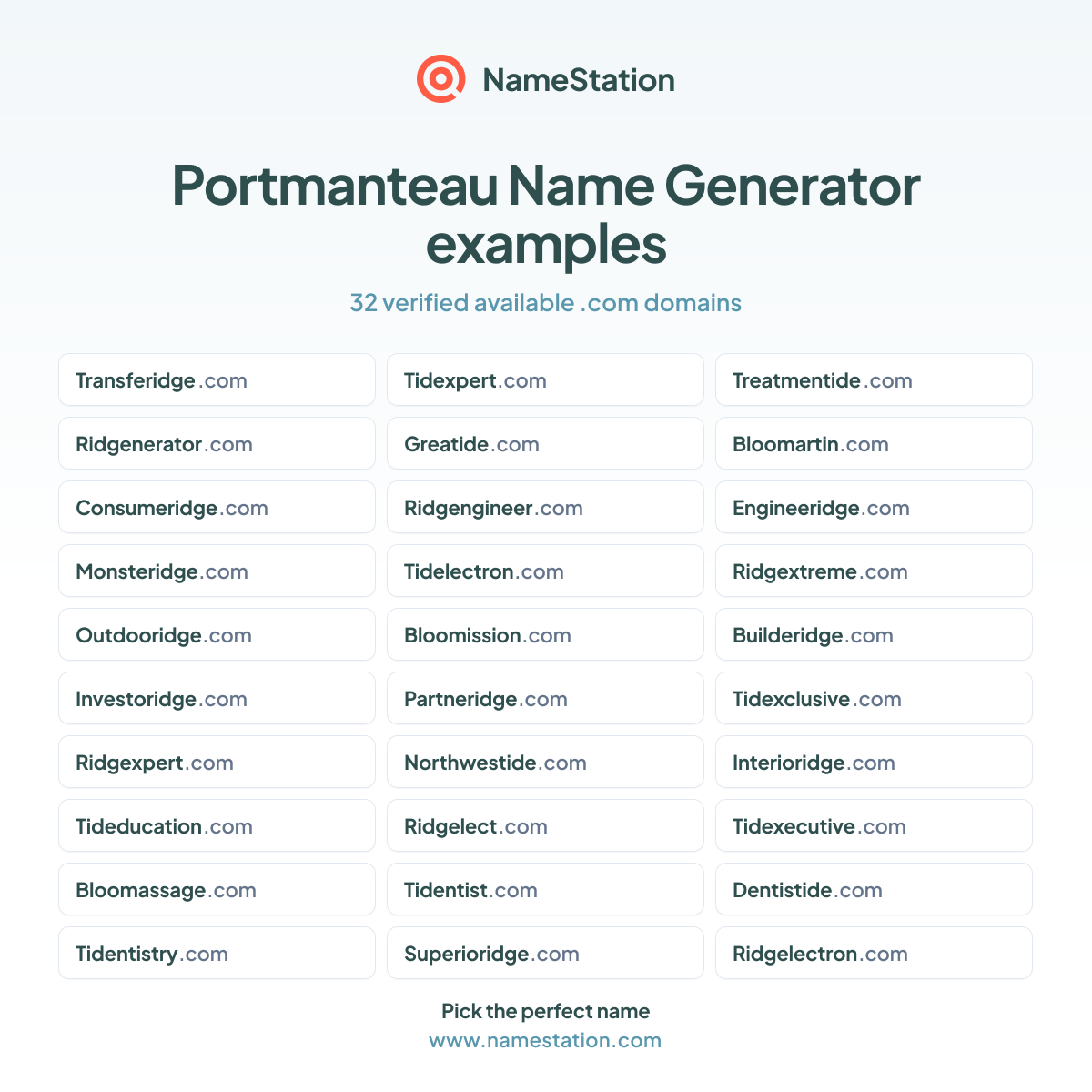45 Portmanteau Name Generator examples