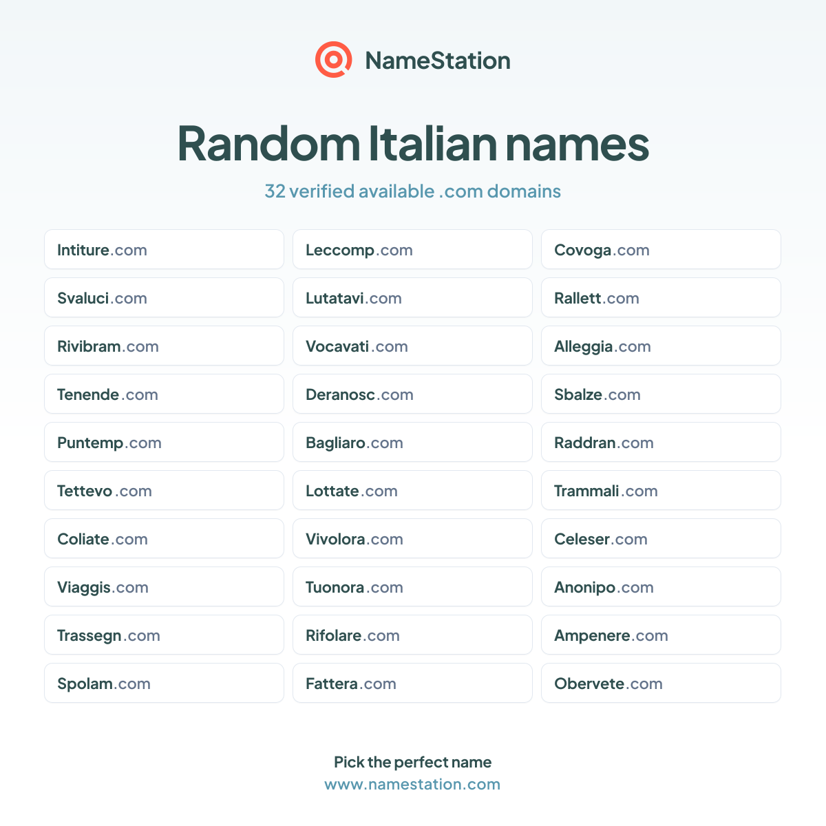 Random Italian names