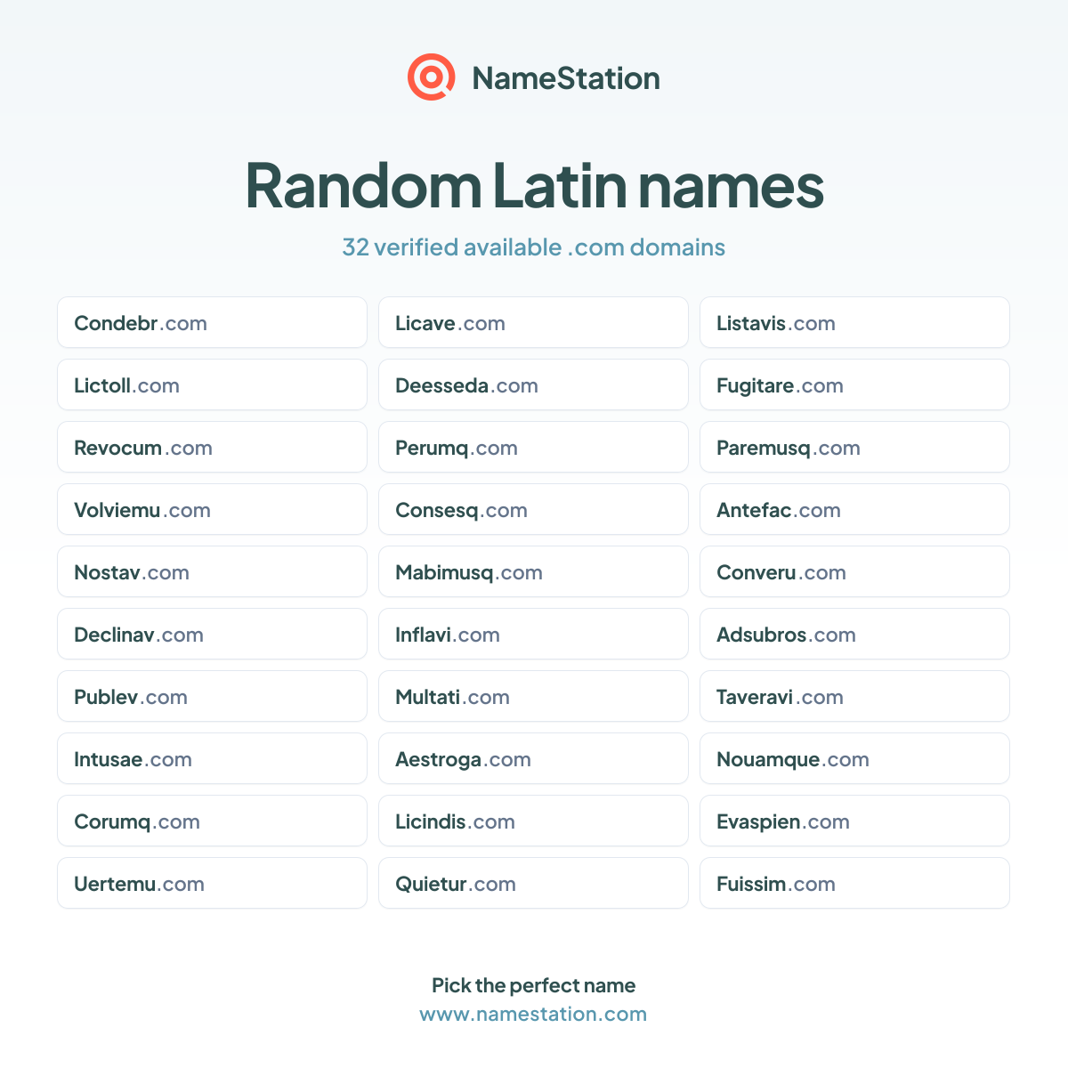 Random Latin names