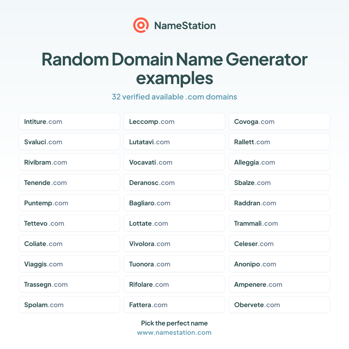 45 Random Domain Name Generator examples