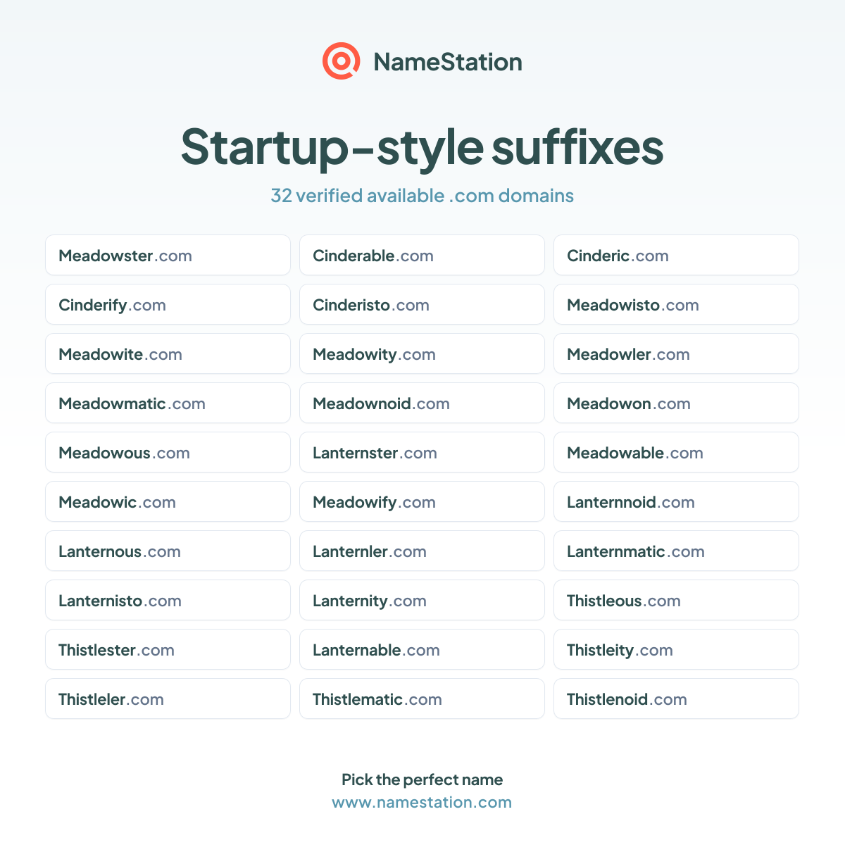 Startup-style suffixes