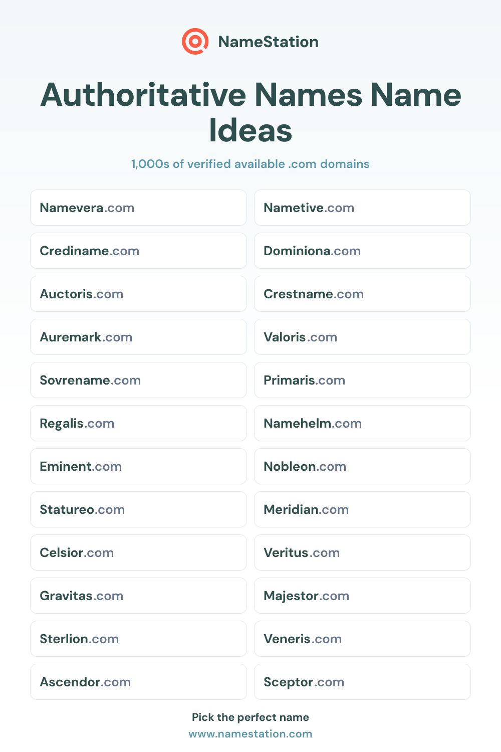 Authoritative Names name ideas