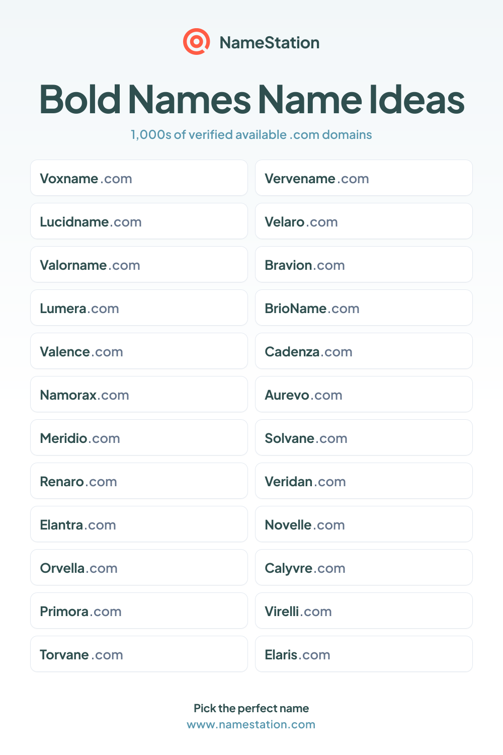 Bold Names name ideas