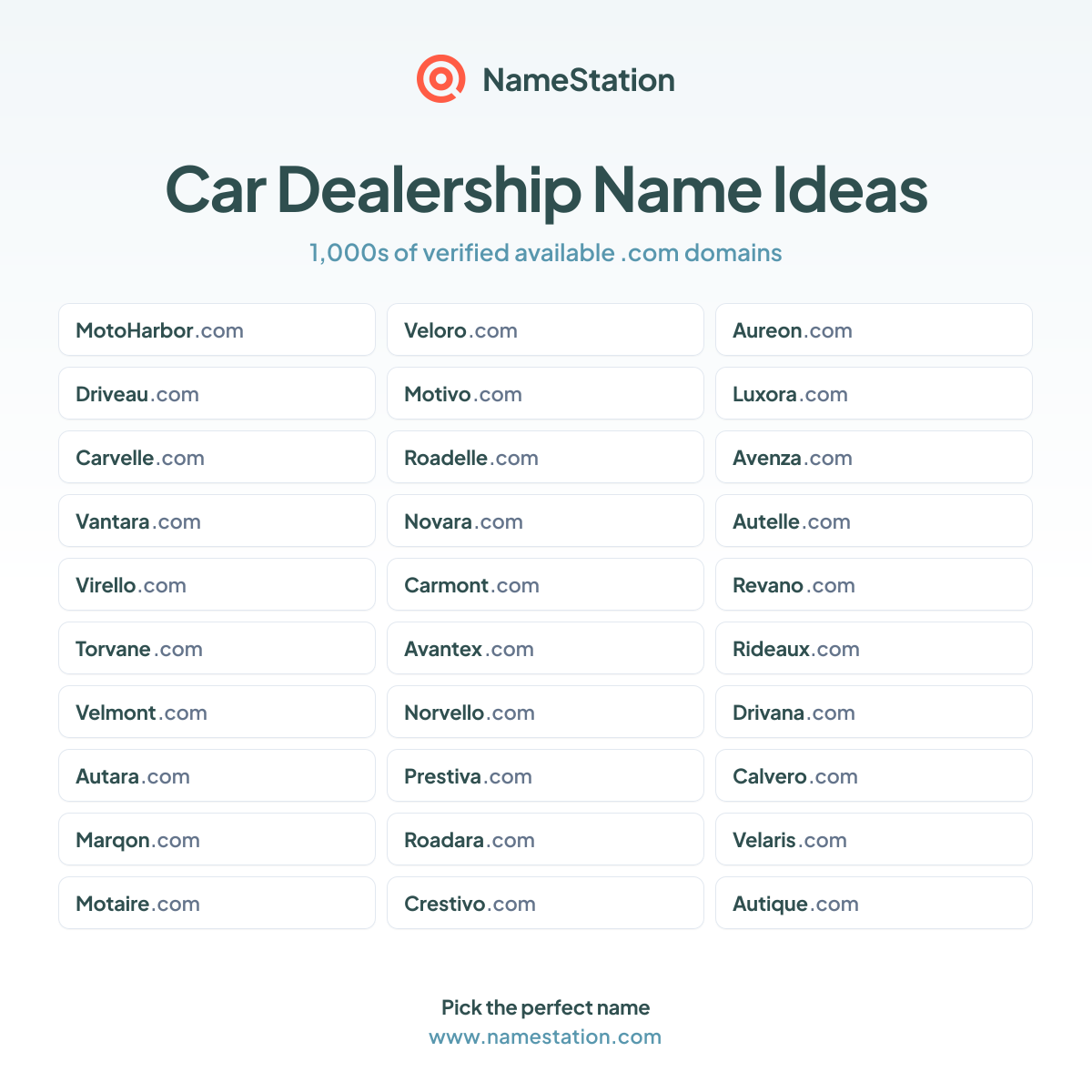 100+ Car Dealership Business Names | Name Ideas & Generator | NameStation