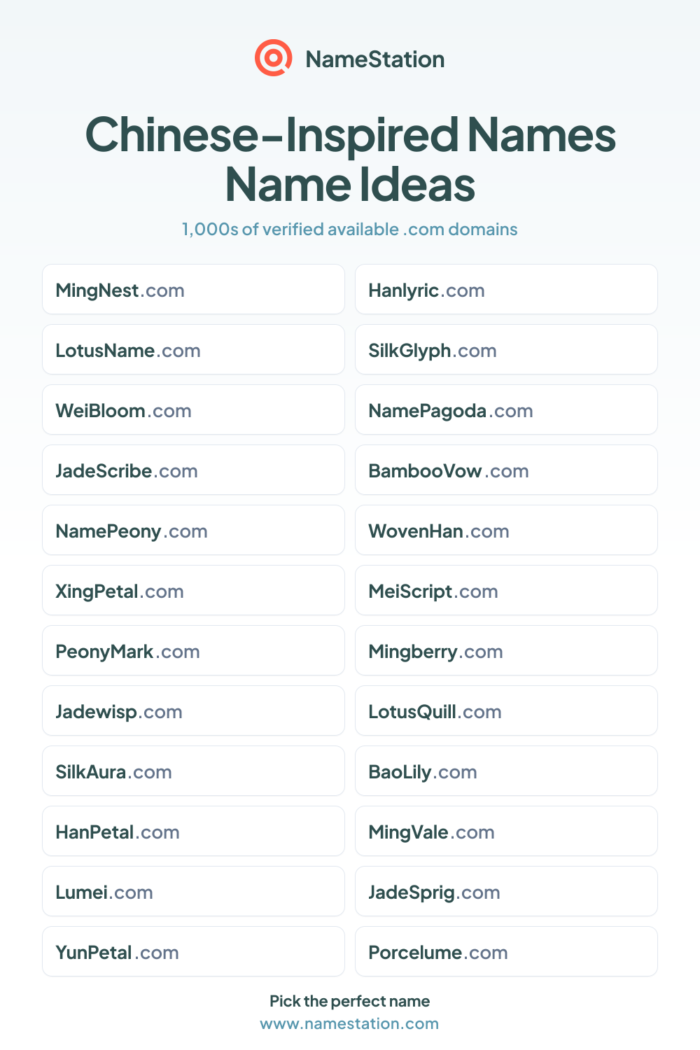Chinese-Inspired Names name ideas