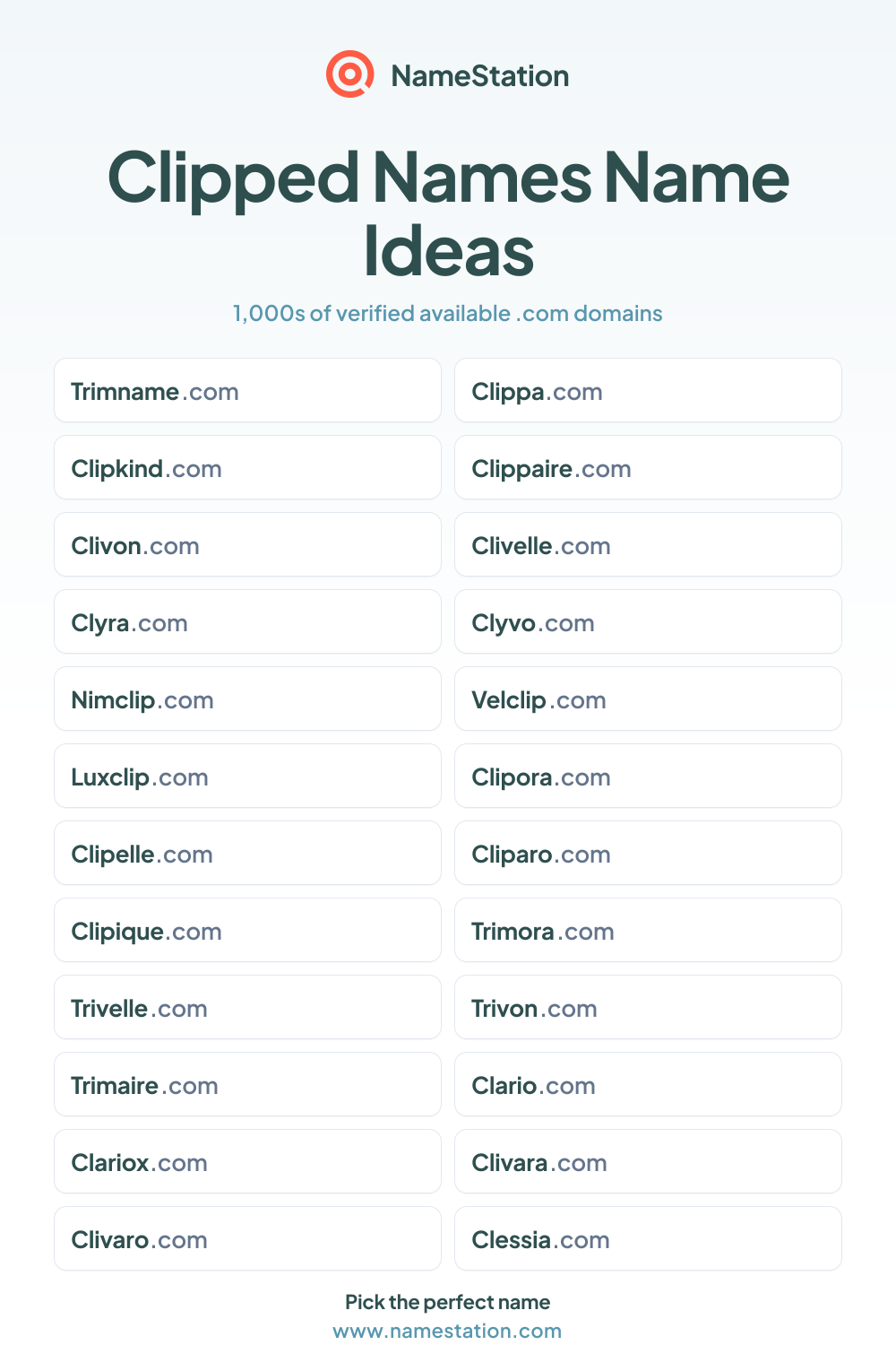 Clipped Names name ideas