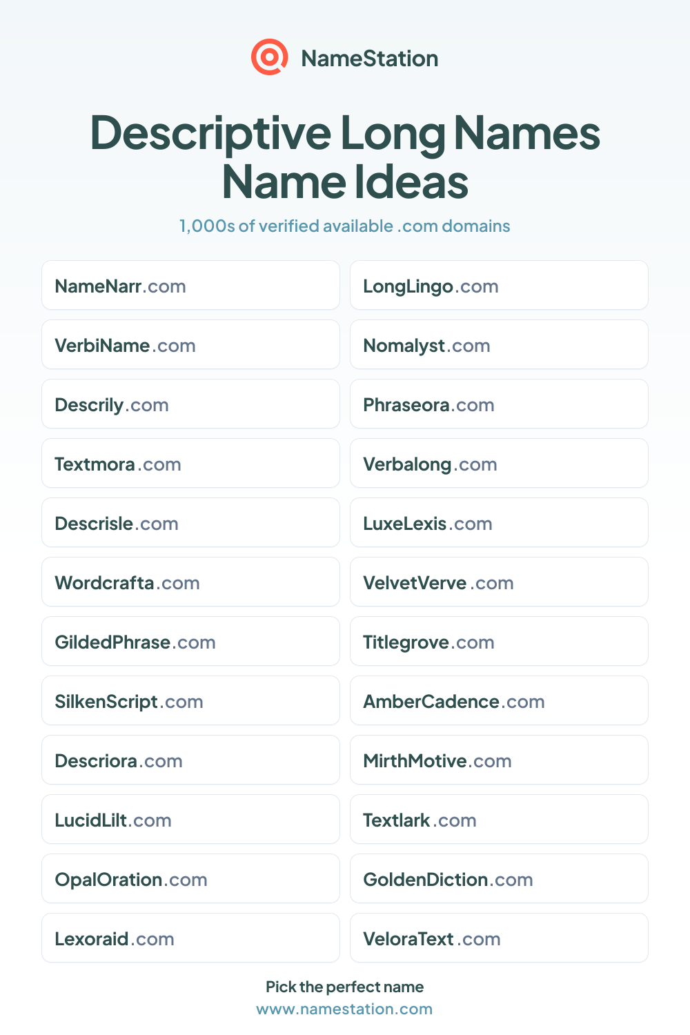 Descriptive Long Names name ideas