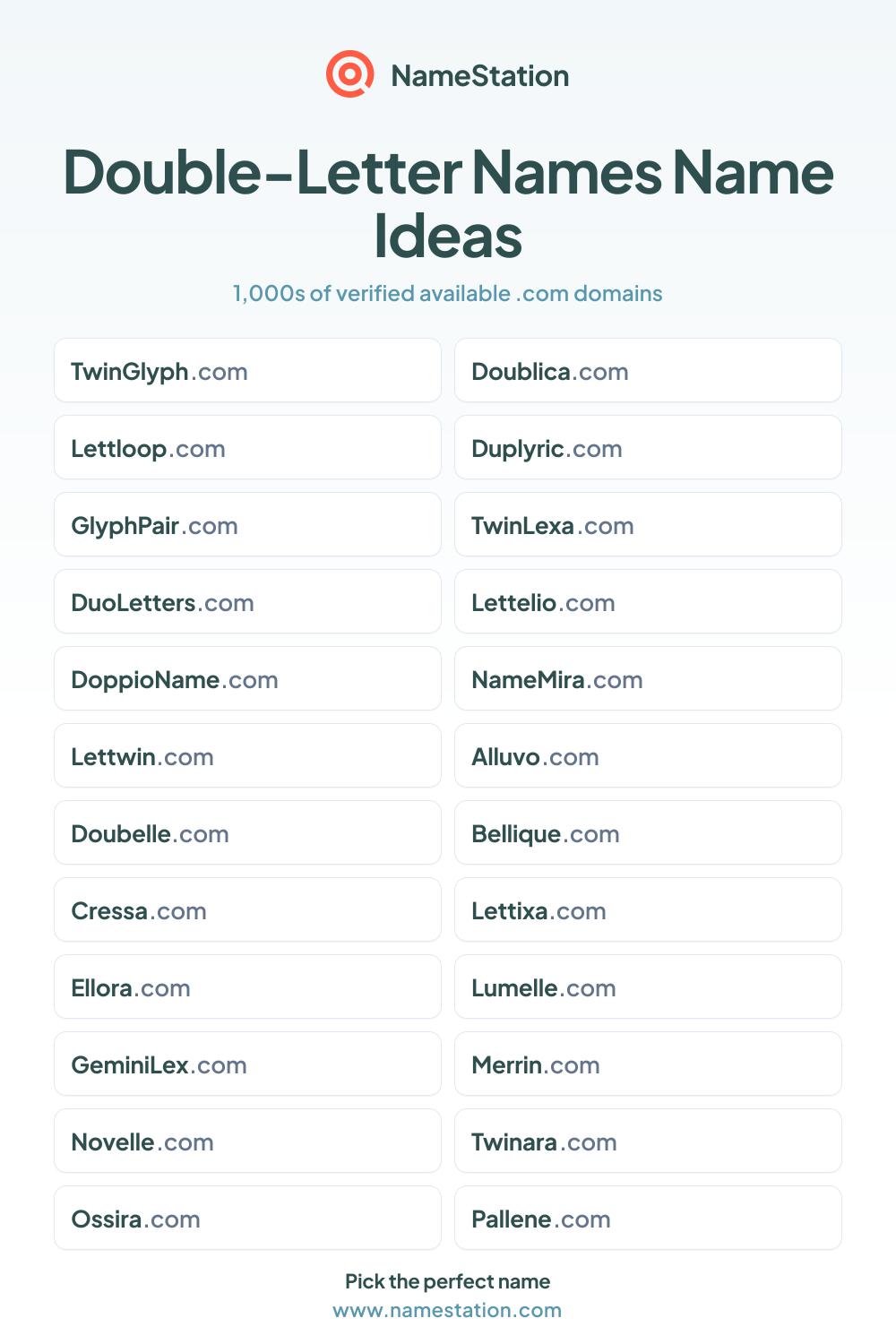 Double-Letter Names name ideas