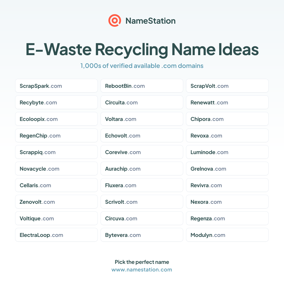E-Waste Recycling Business Names | Name Ideas & Generator | NameStation
