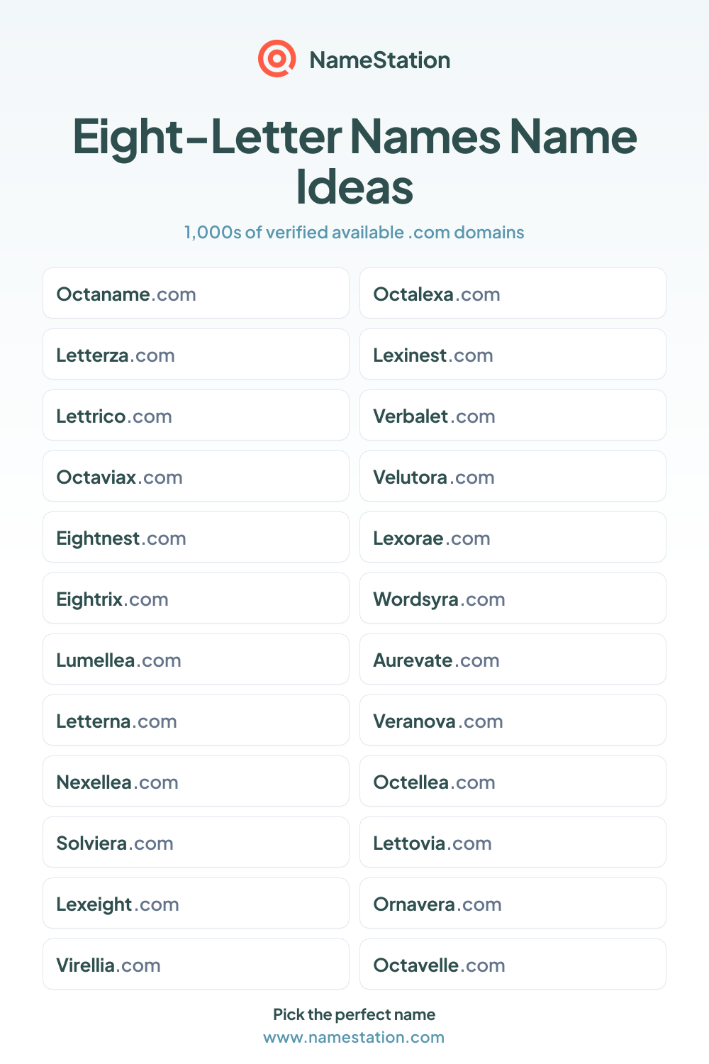 Eight-Letter Names name ideas