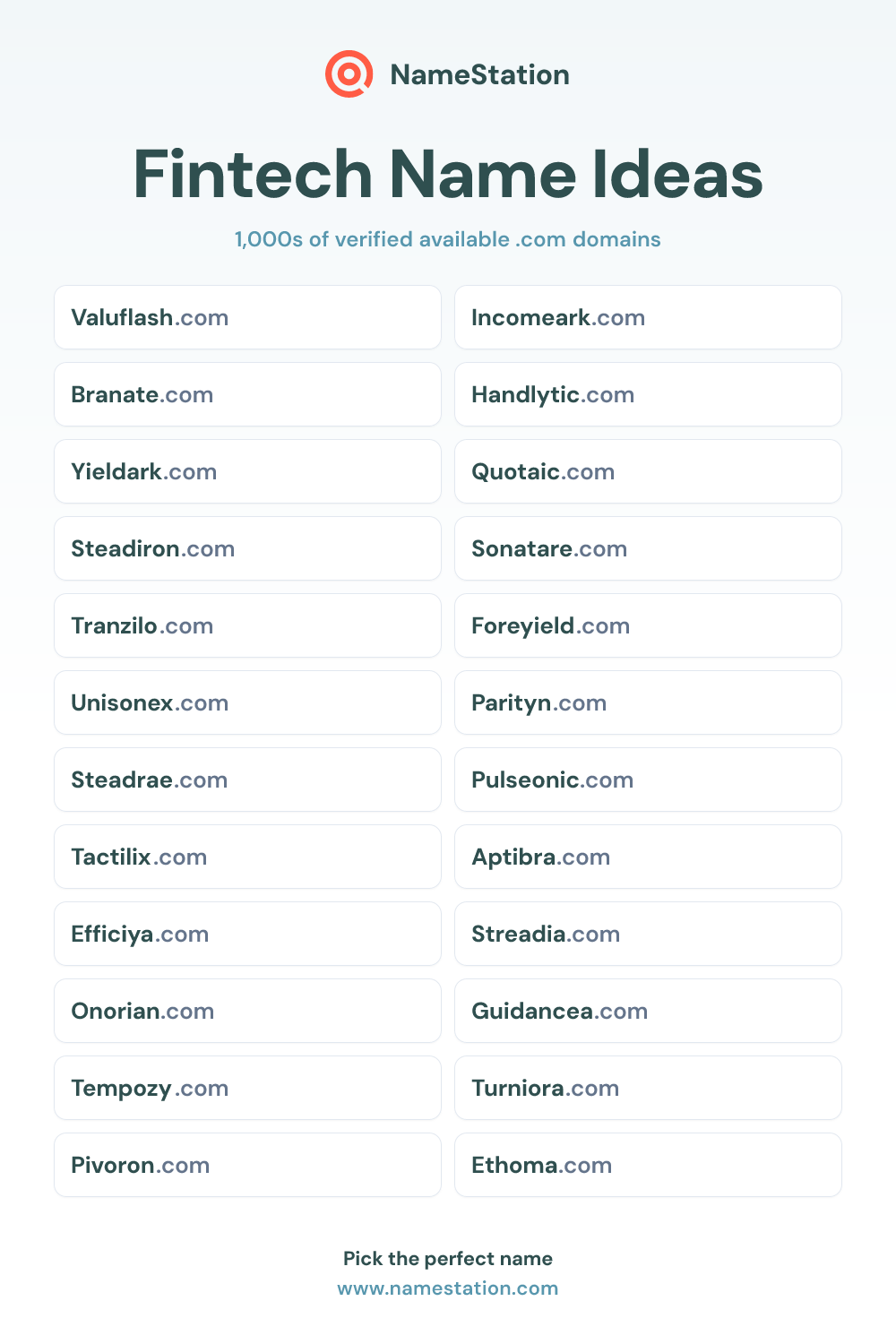 Fintech name ideas