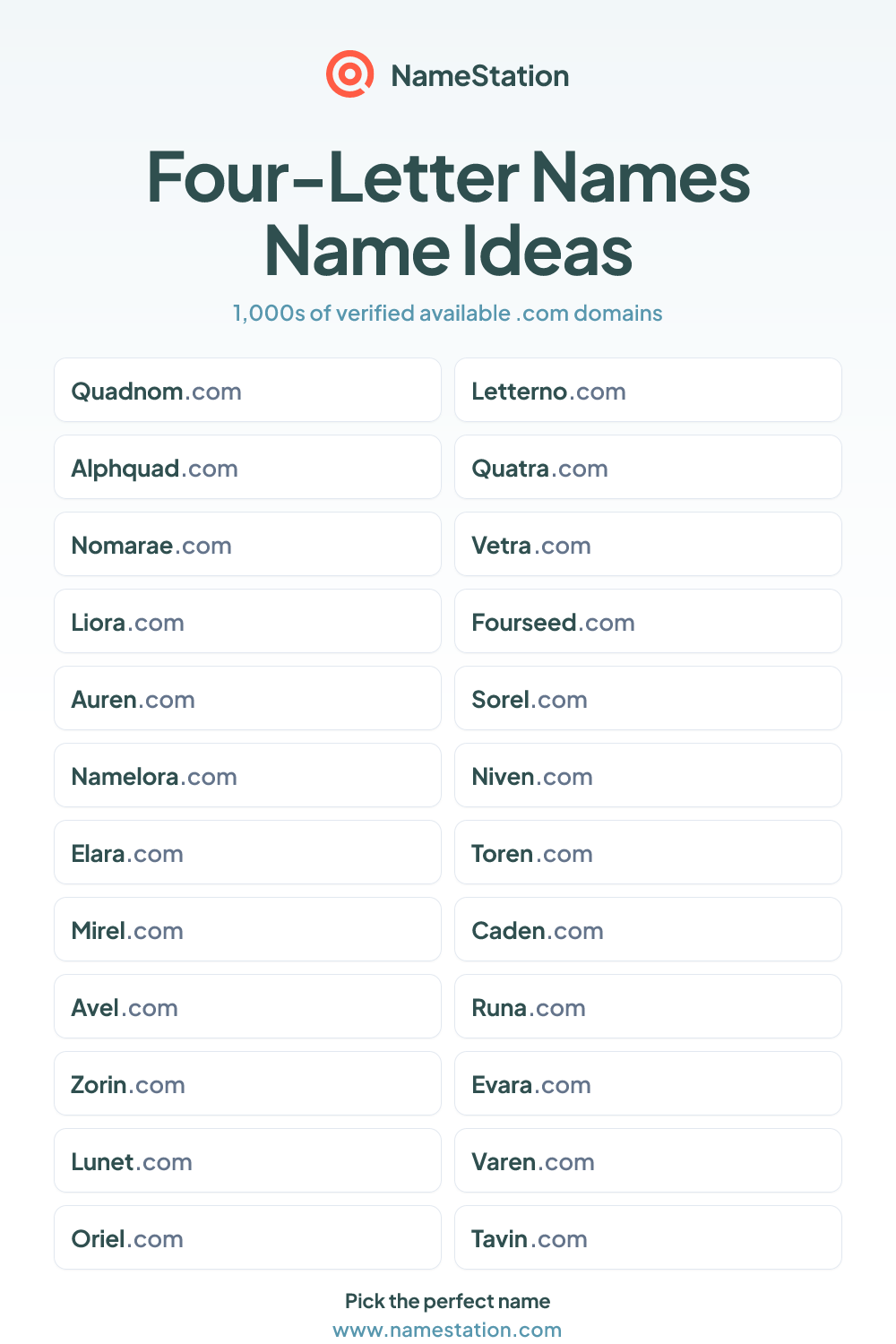 Four-Letter Names name ideas