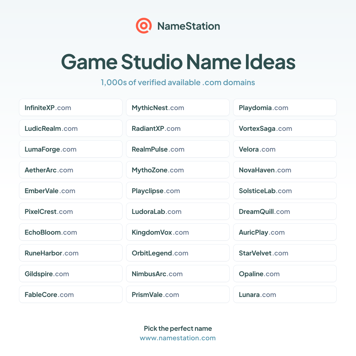 50+ Game Studio Name Generator - Free AI Name Ideas | NameStation