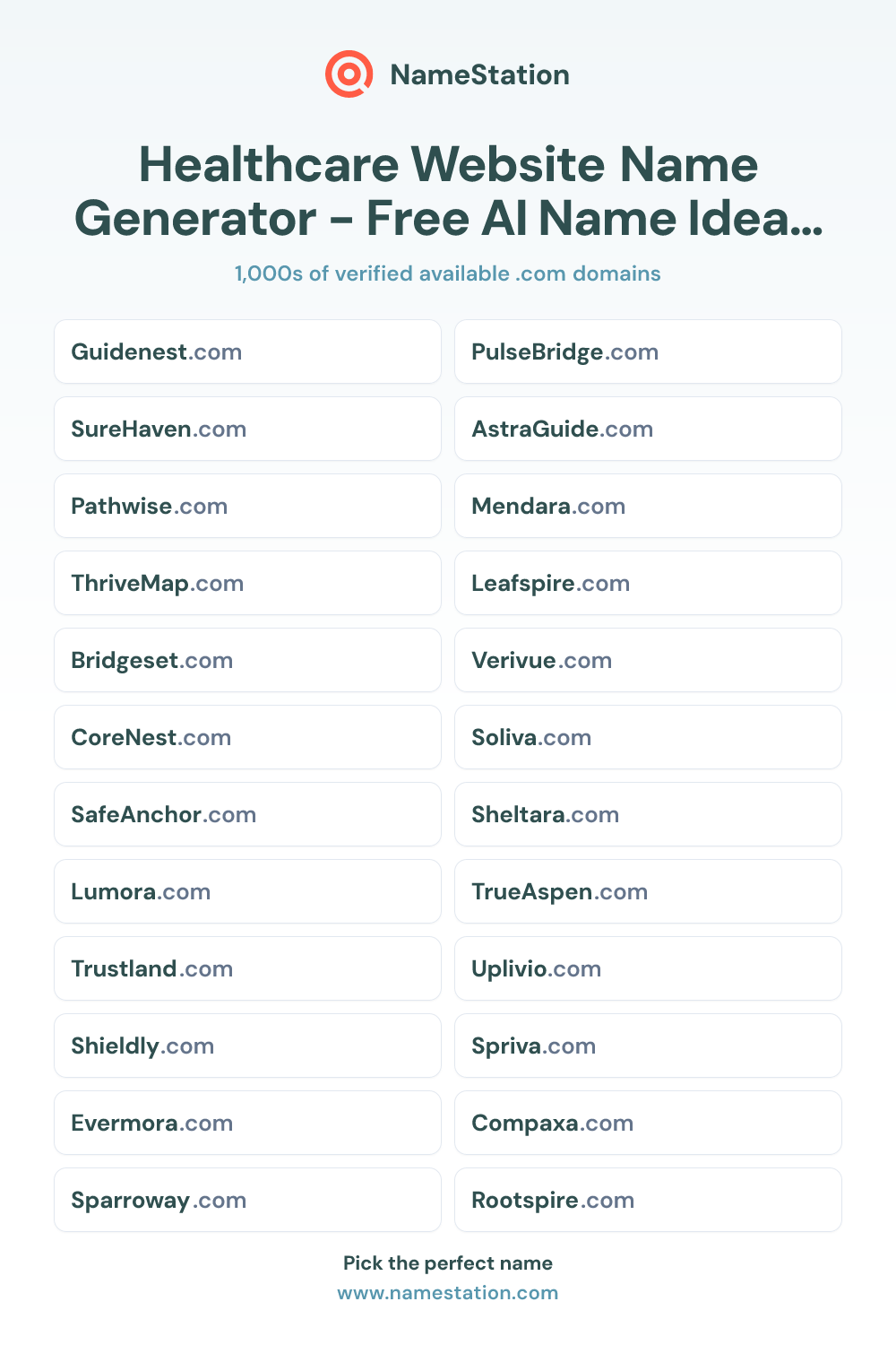 Healthcare Website name ideas