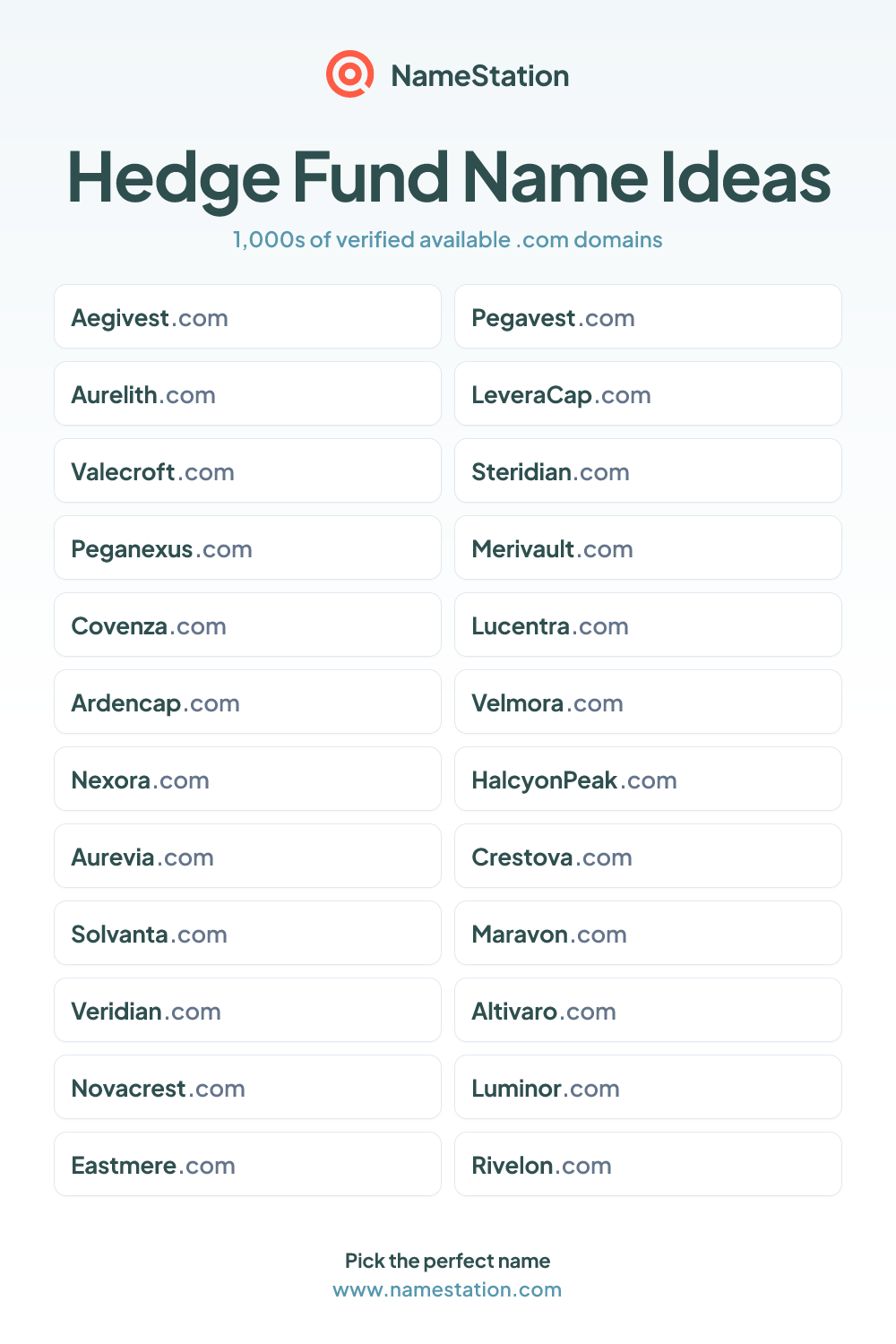Hedge Fund name ideas