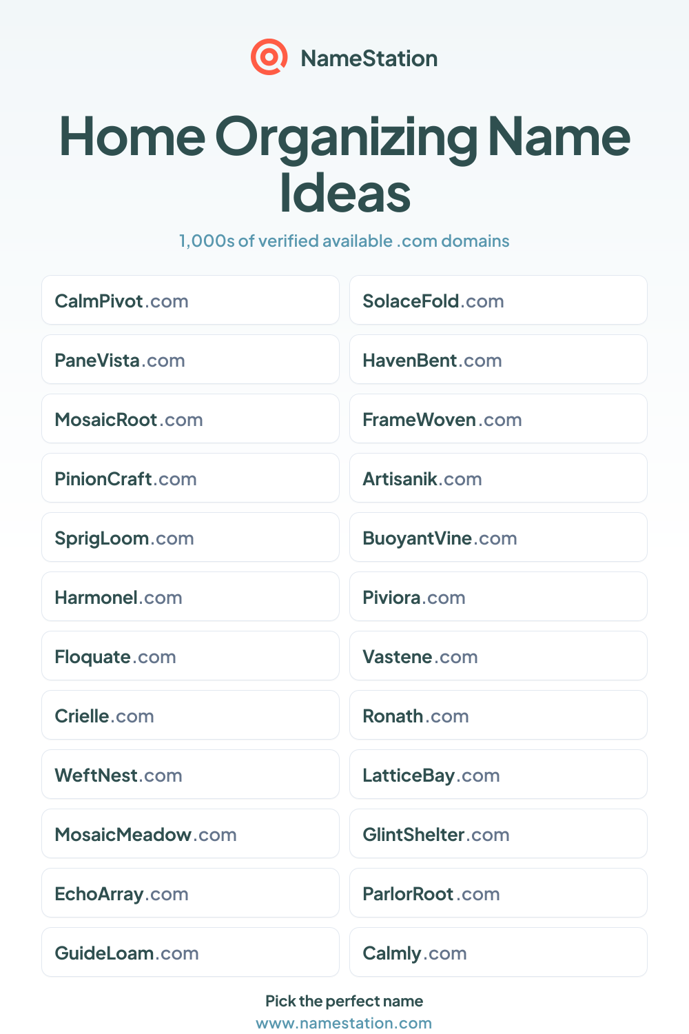Home Organizing name ideas