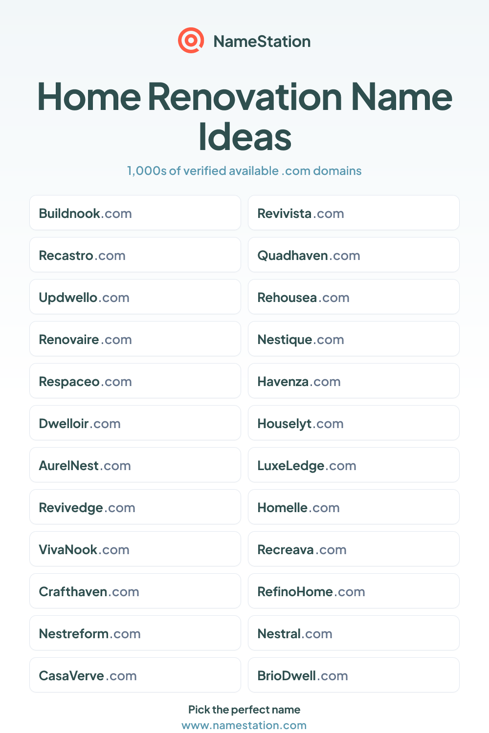 Home Renovation name ideas