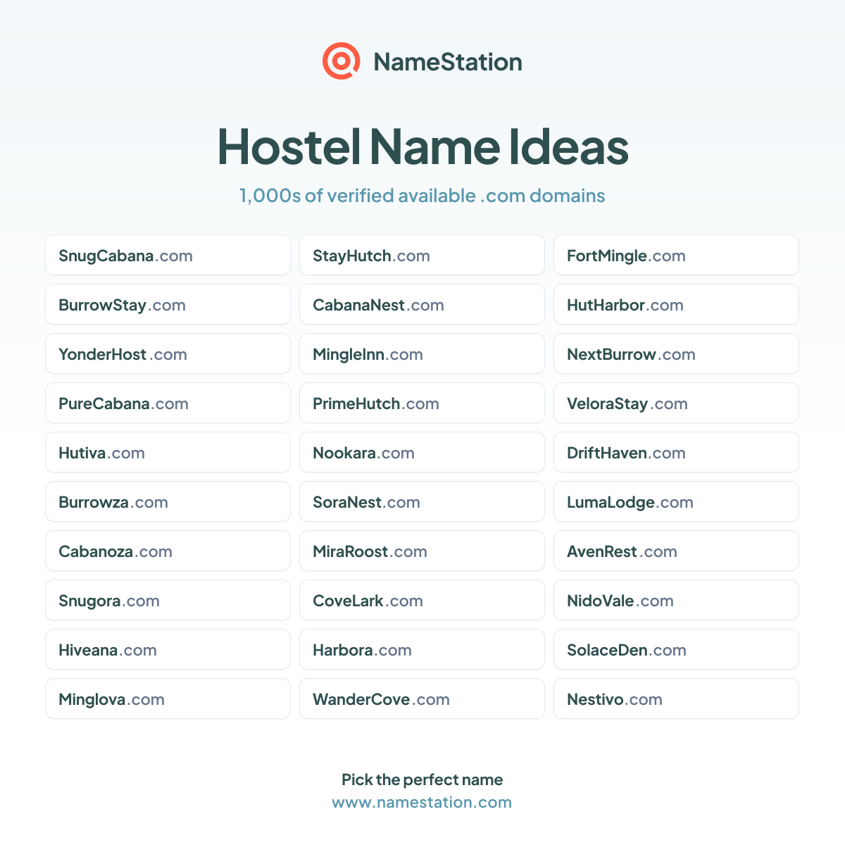 50+ Hostel Name Generator - Free AI Name Ideas | NameStation