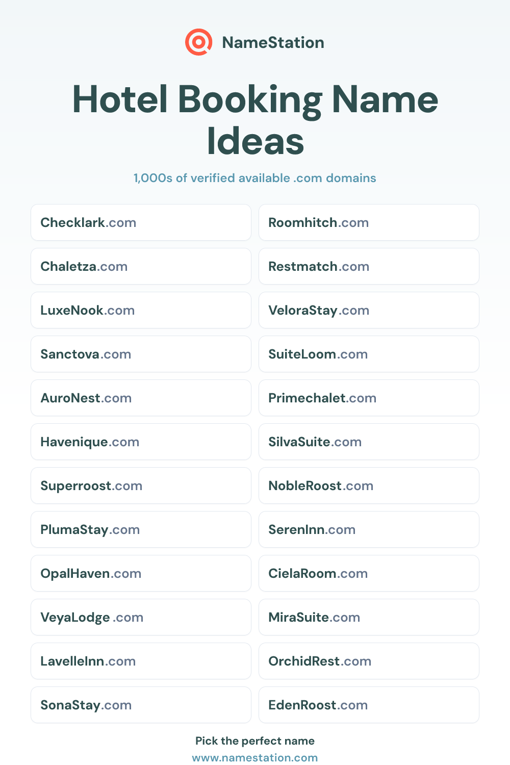 Hotel Booking name ideas