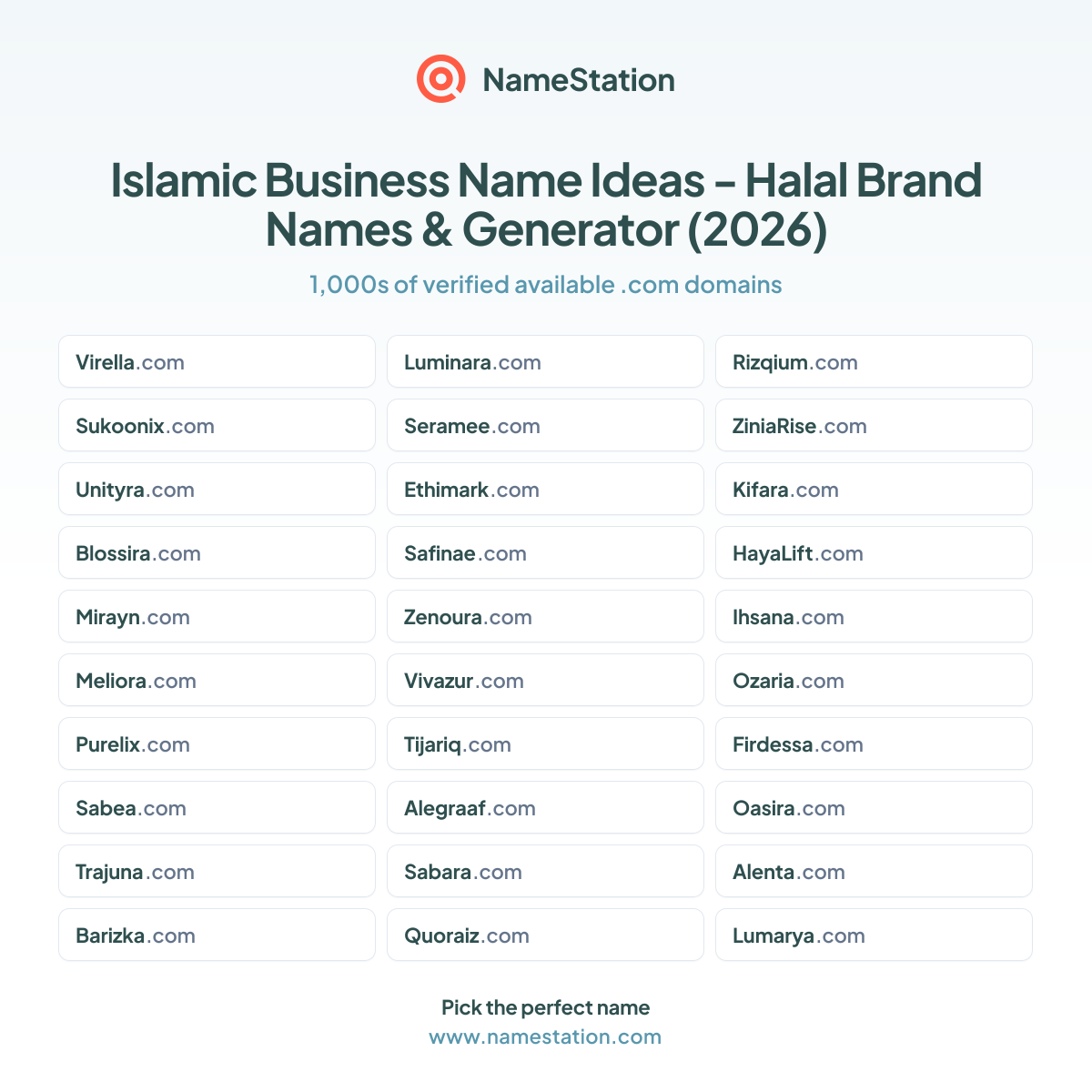 100+ Islamic Business Name Ideas - Halal Brand Names & Generator (2026 ...