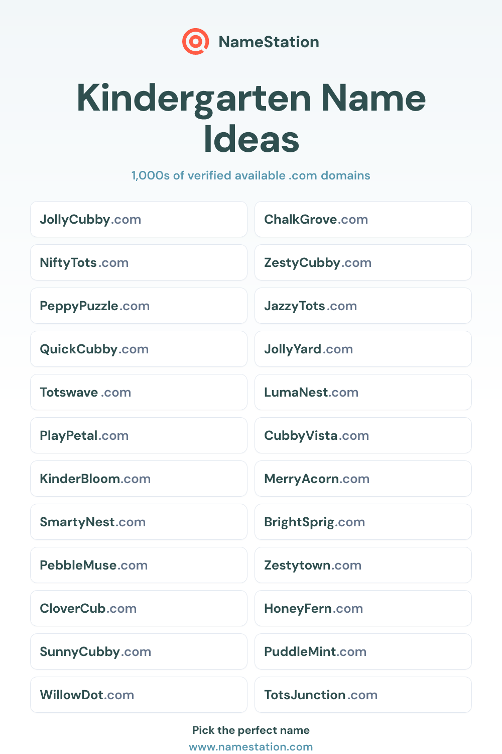 Kindergarten name ideas