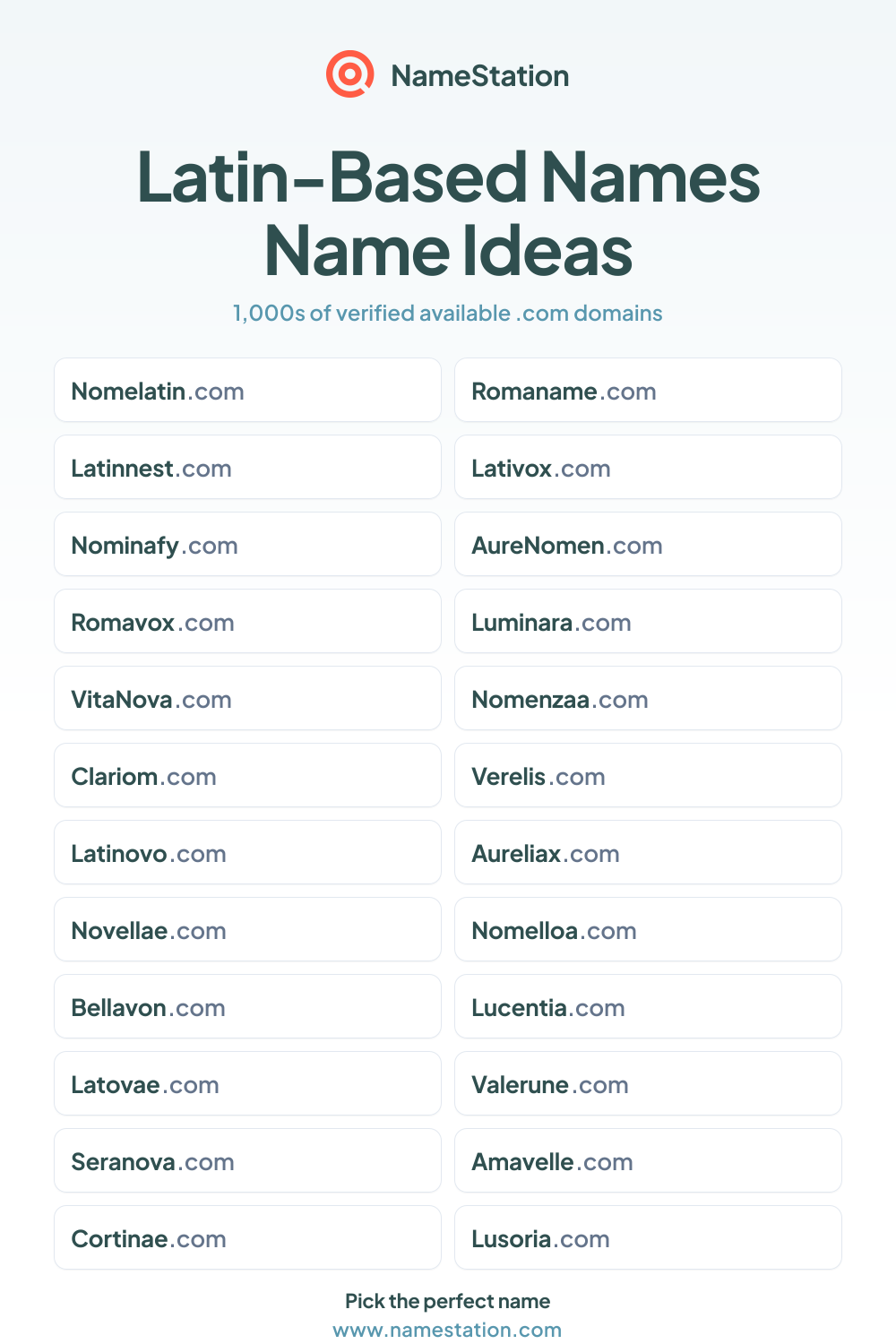 Latin-Based Names name ideas