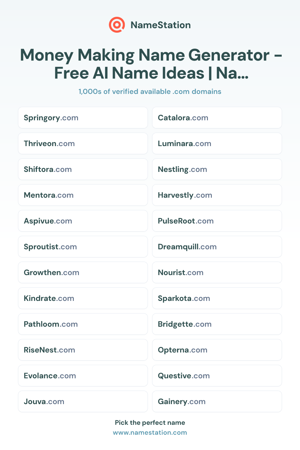 Money Making name ideas