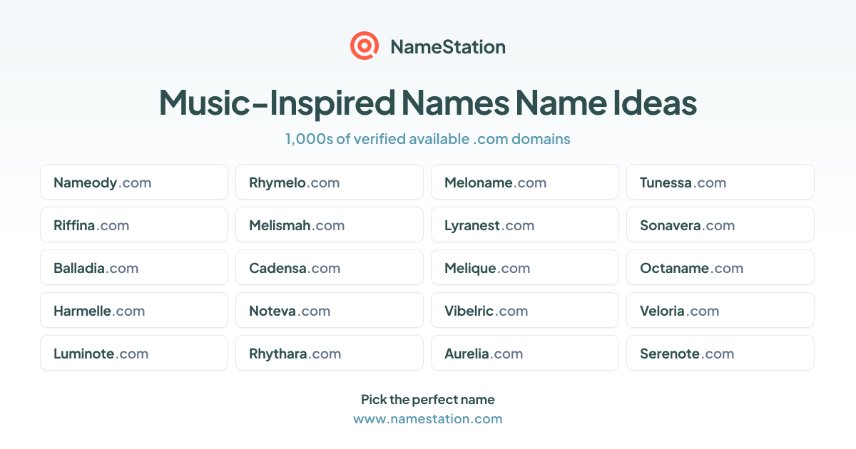 50+ Music-Inspired Names Business Names | Name Ideas & Generator ...