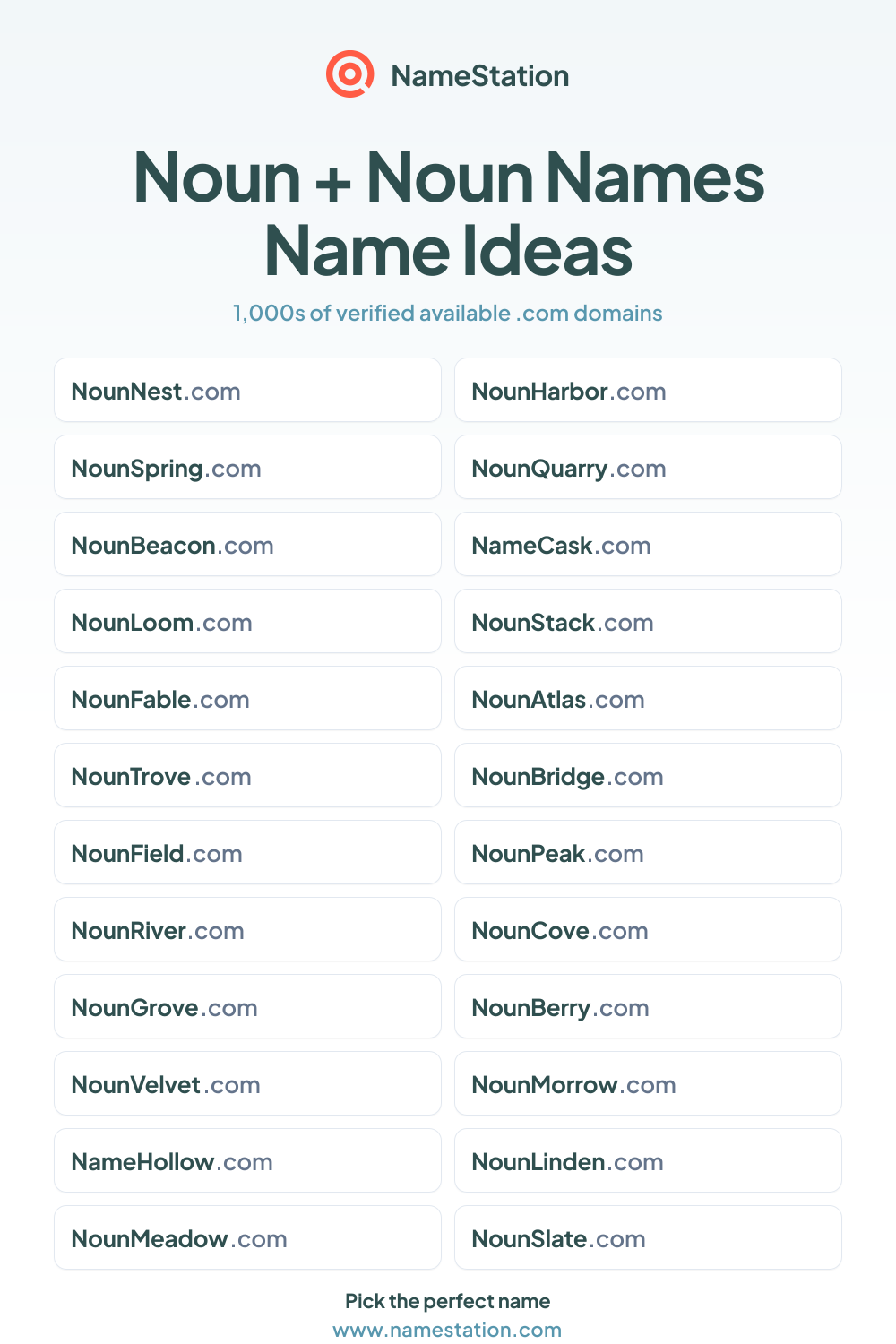 Noun + Noun Names name ideas