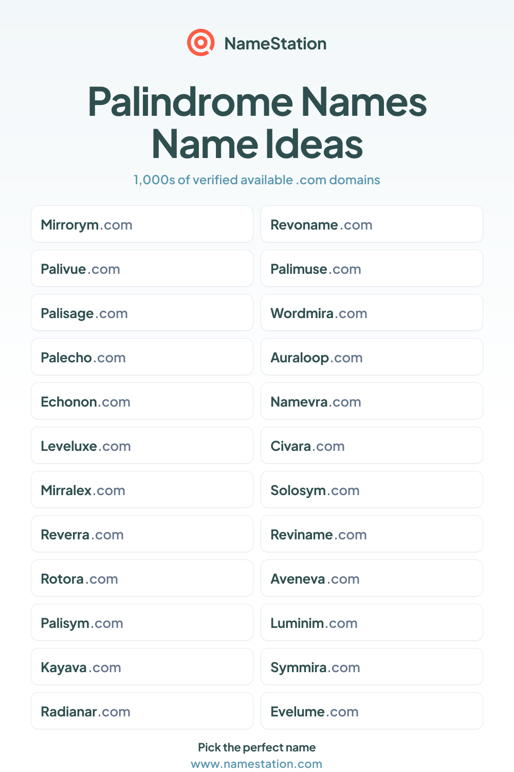 Palindrome Names name ideas