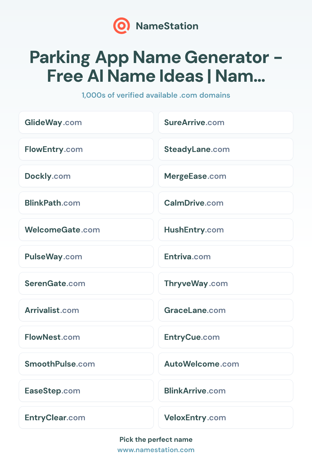 Parking App name ideas