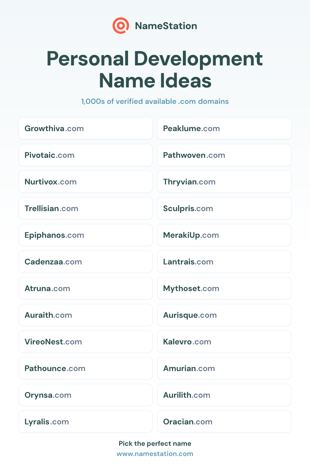 Personal Development name ideas