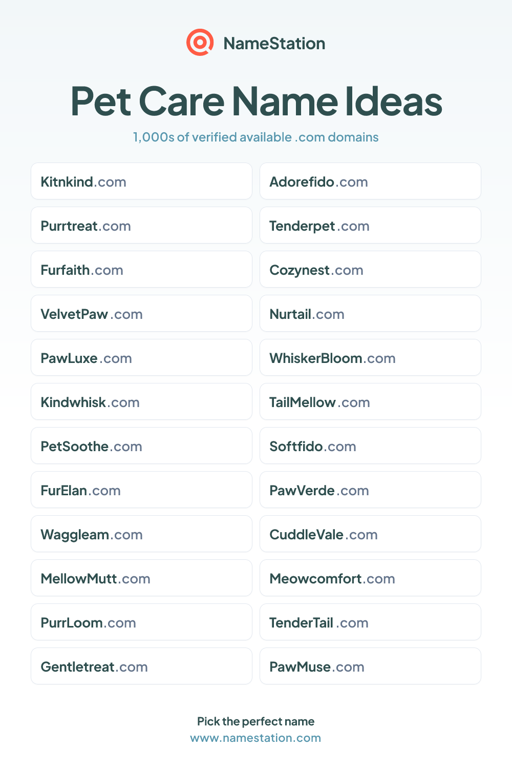 Pet Care name ideas