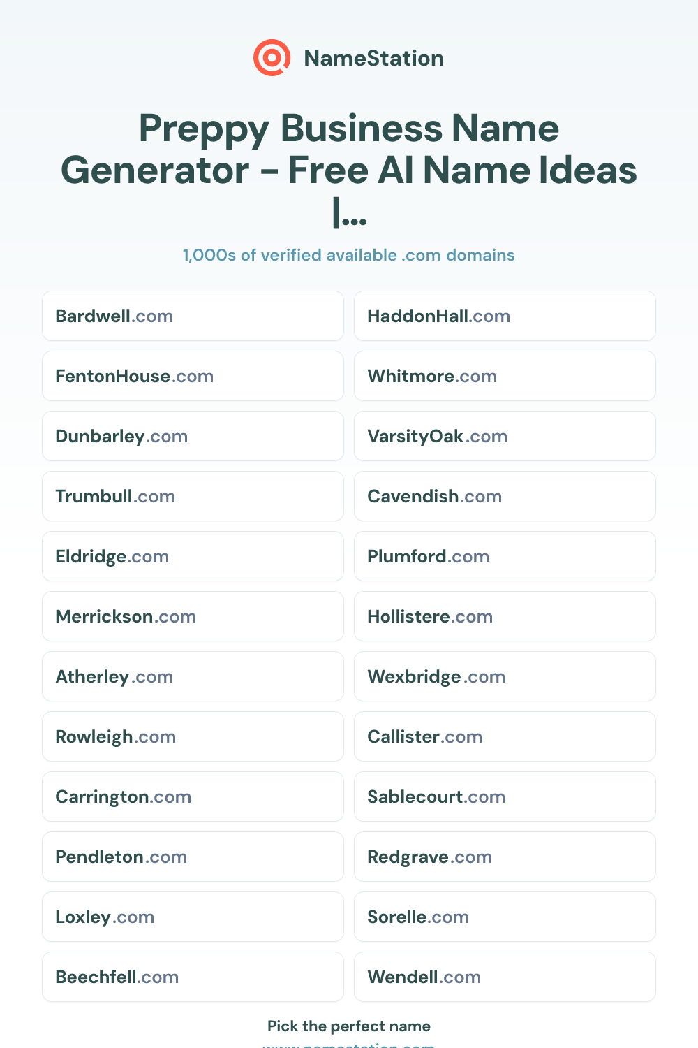 Preppy Business name ideas