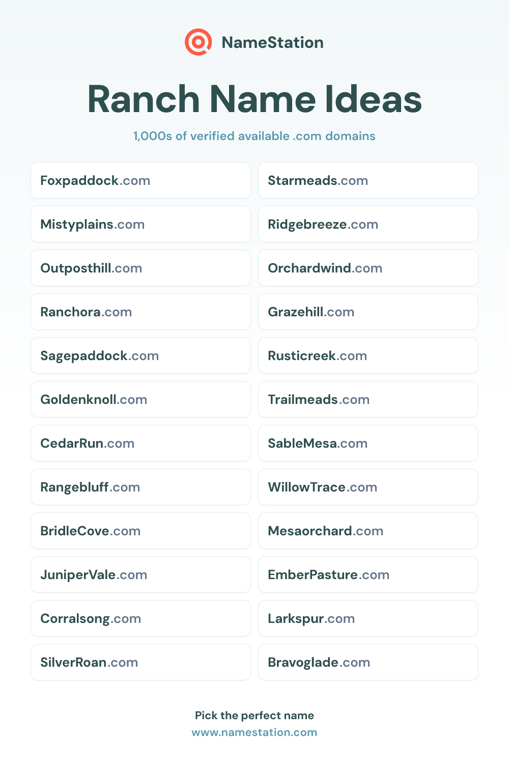 Ranch name ideas